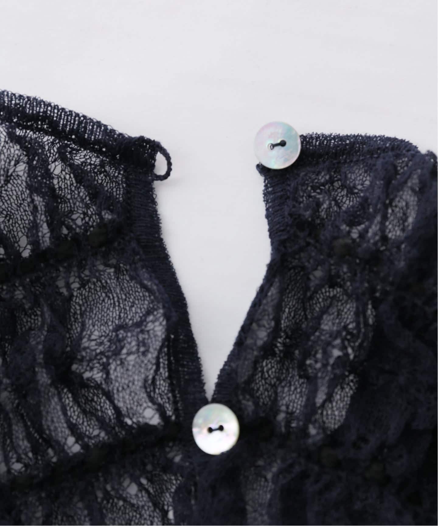 EUCHRONIA/ユークロニア】 Shirring lace cardigan（Tシャツ
