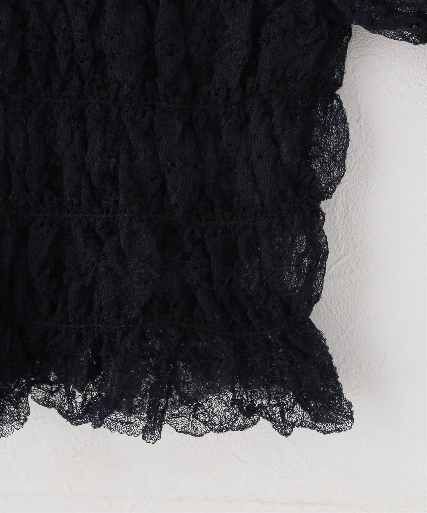 EUCHRONIA/ユークロニア】 Shirring lace cardigan（Tシャツ