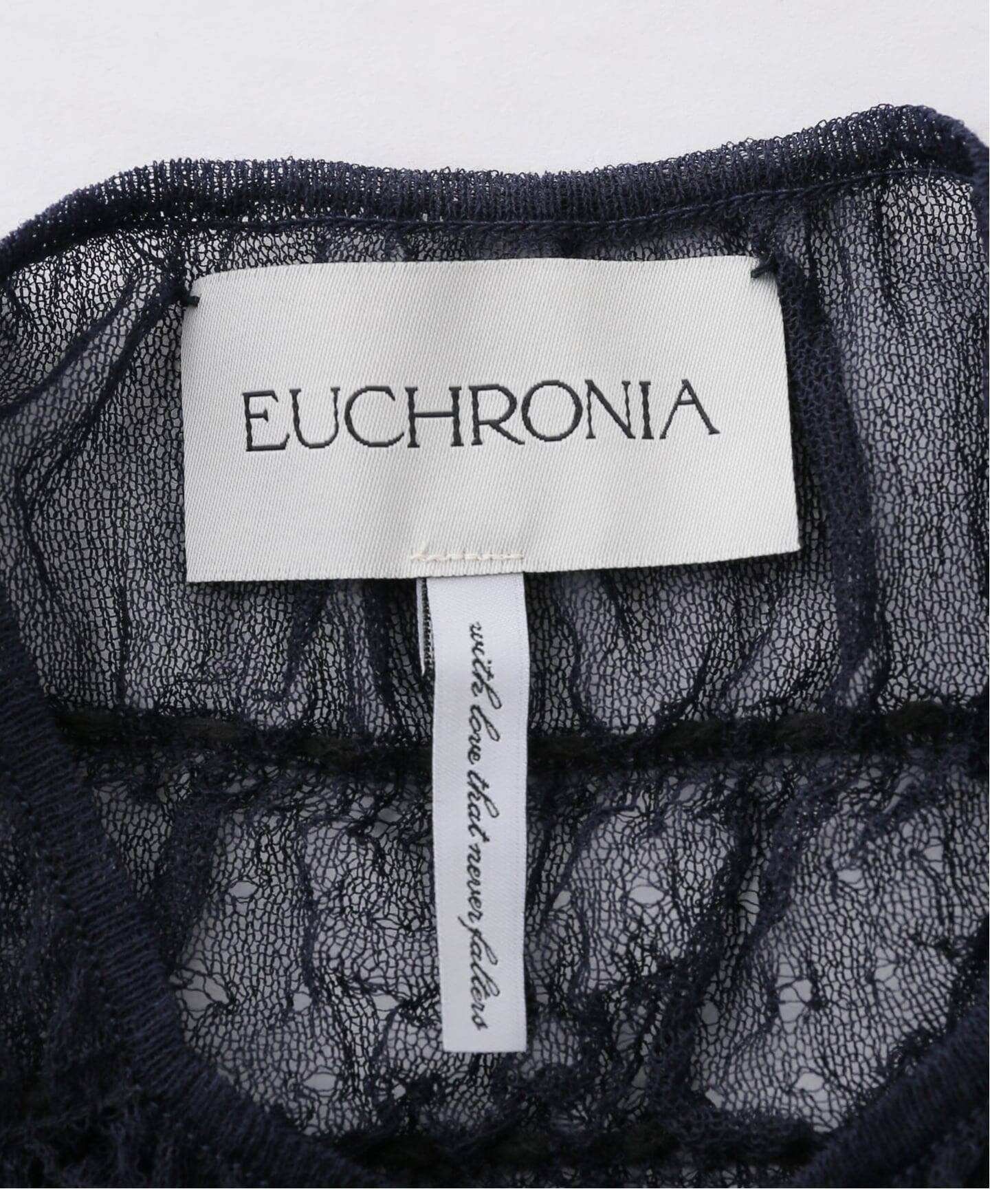 EUCHRONIA/ユークロニア】 Shirring lace cardigan（Tシャツ