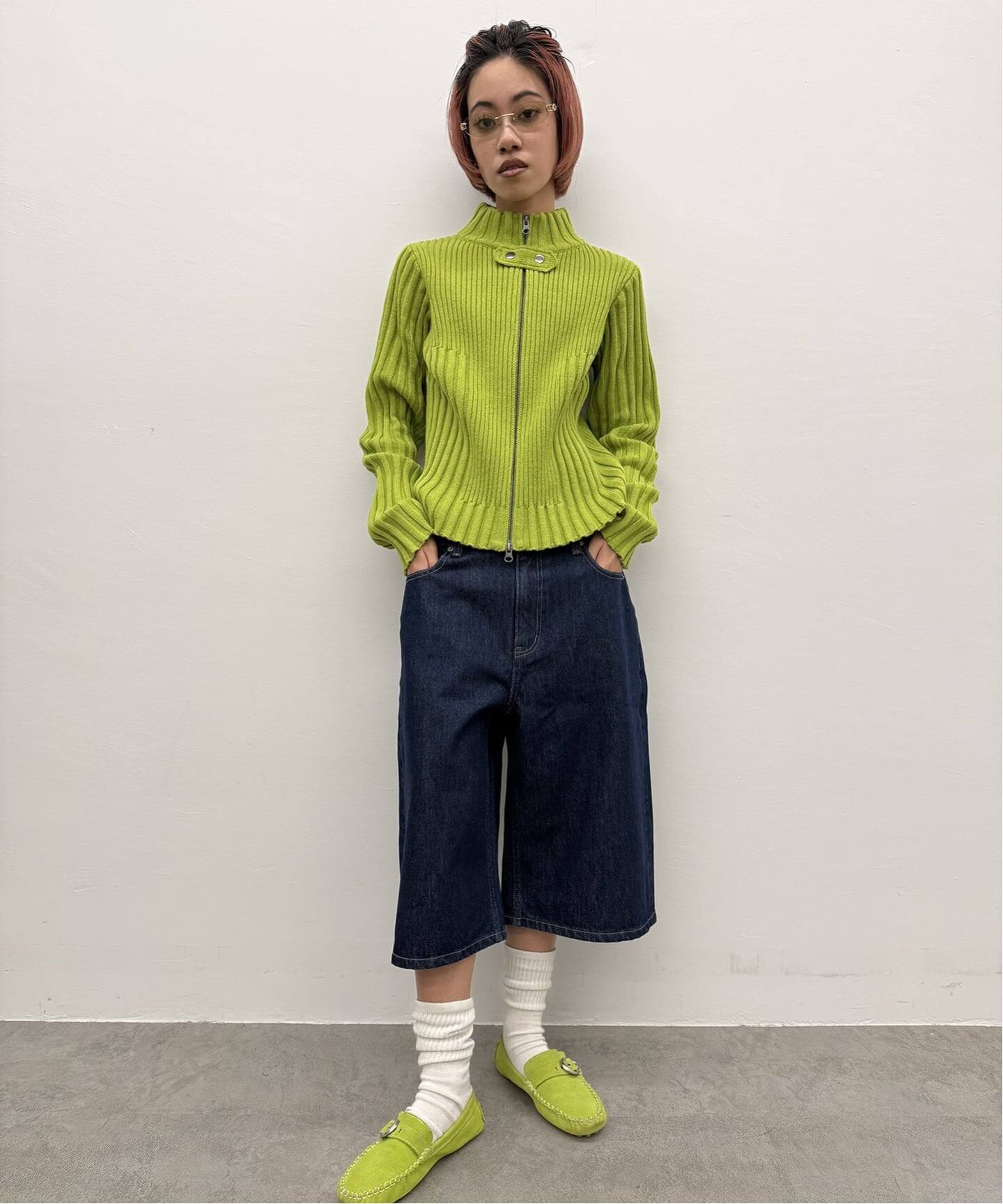 Oriens JOURNAL STANDARD ナナメジップニット フロントジップリブニットトップス（ニット／セーター）｜Oriens