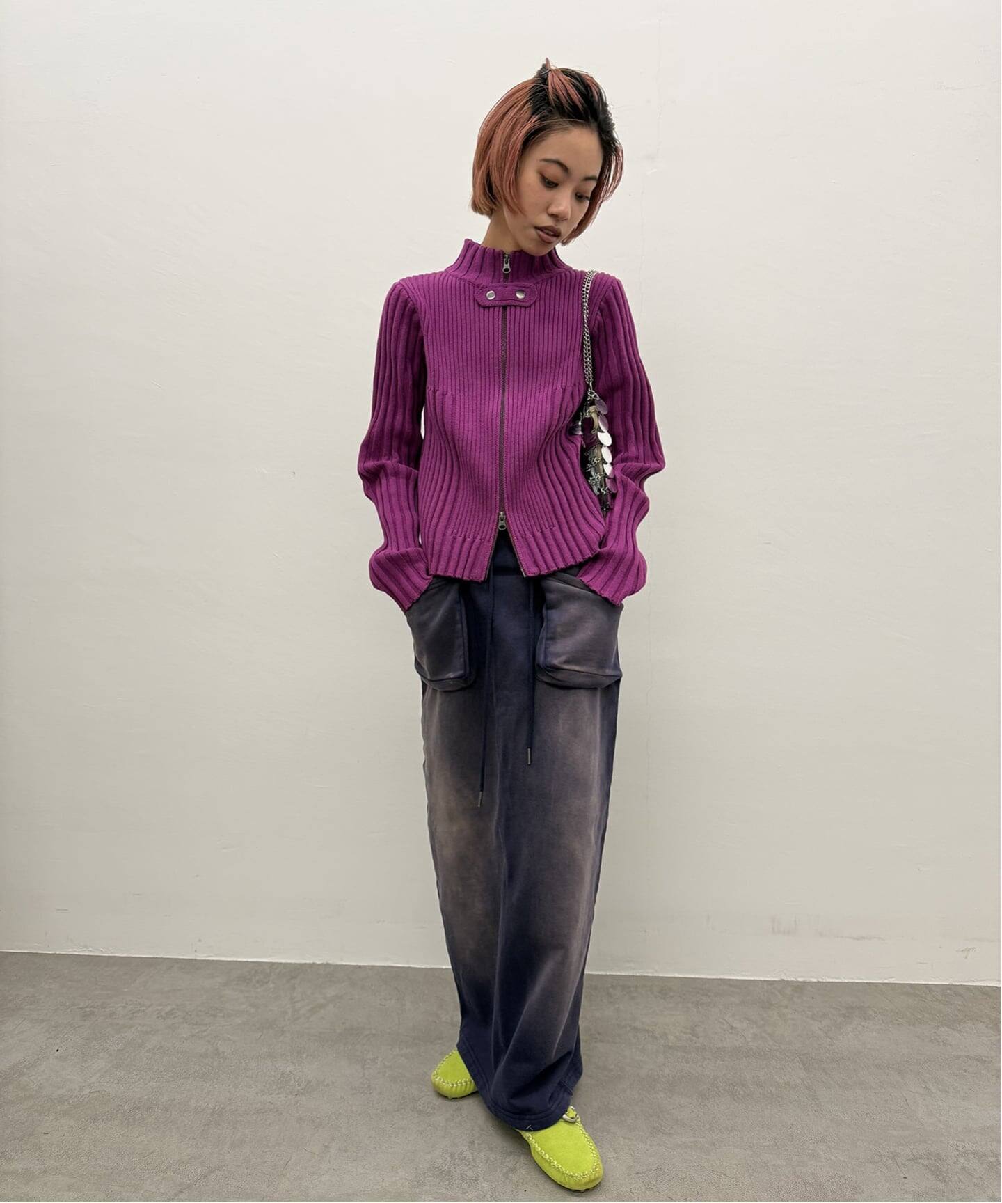 Oriens JOURNAL STANDARD ナナメジップニット フロントジップリブニットトップス（ニット／セーター）｜Oriens