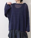 シアーボーダー ボートネックプルオーバー