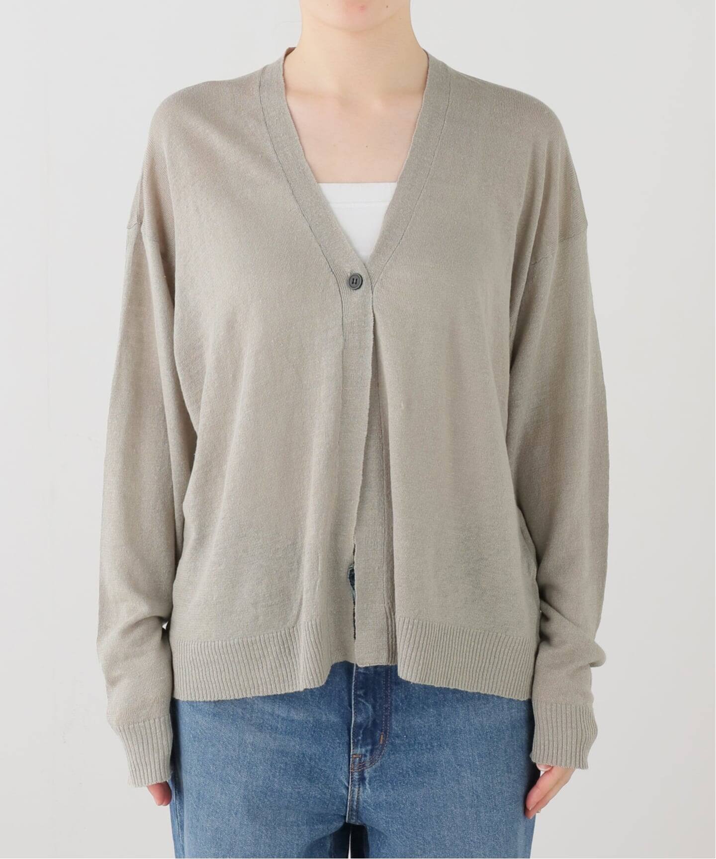 SOIL】LINEN/COTTON V-NECK CARDIGAN（カーディガン）｜journal
