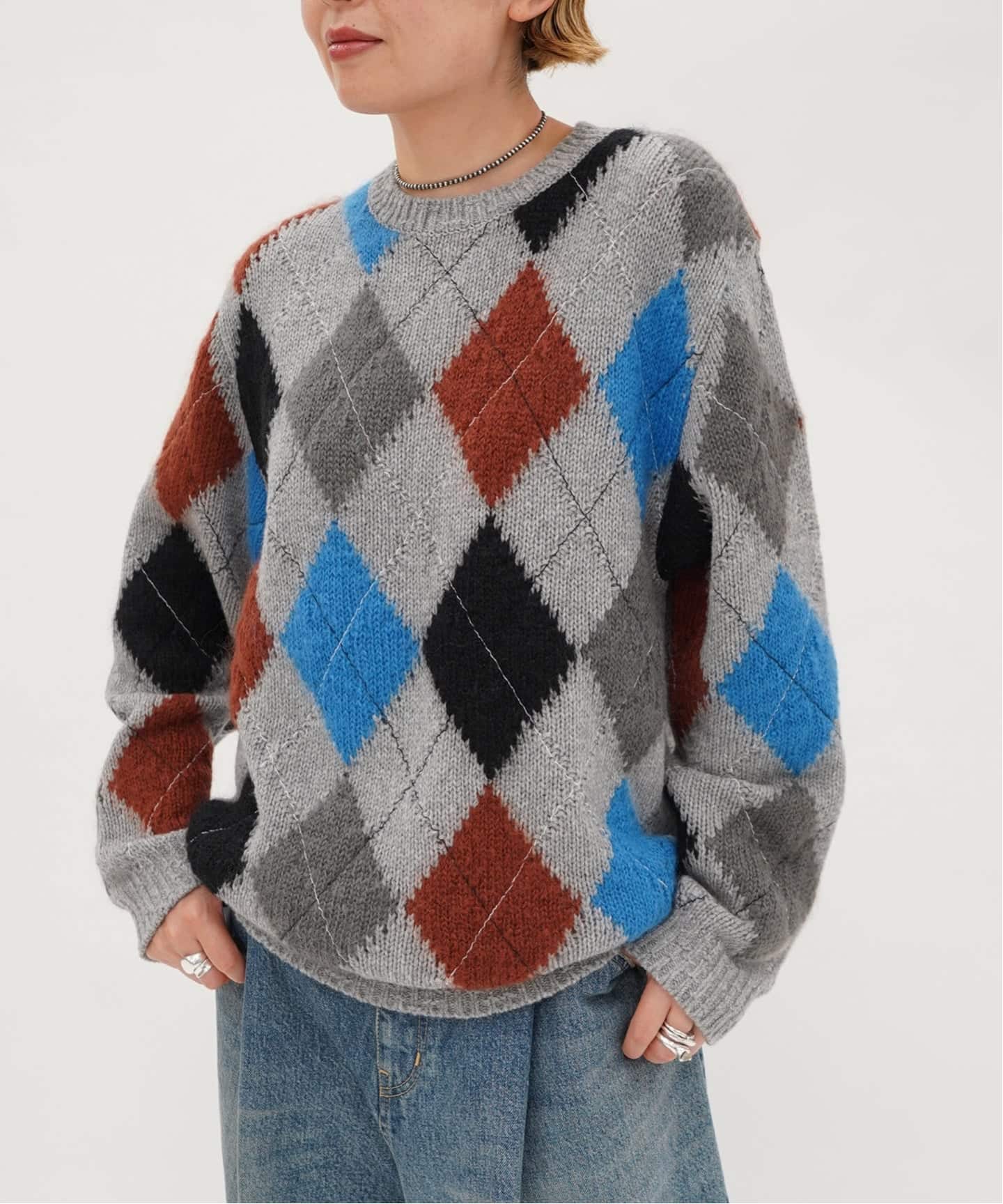 COOHEM】STITCHED ARGYLE KNIT P/O（ニット／セーター）｜journal