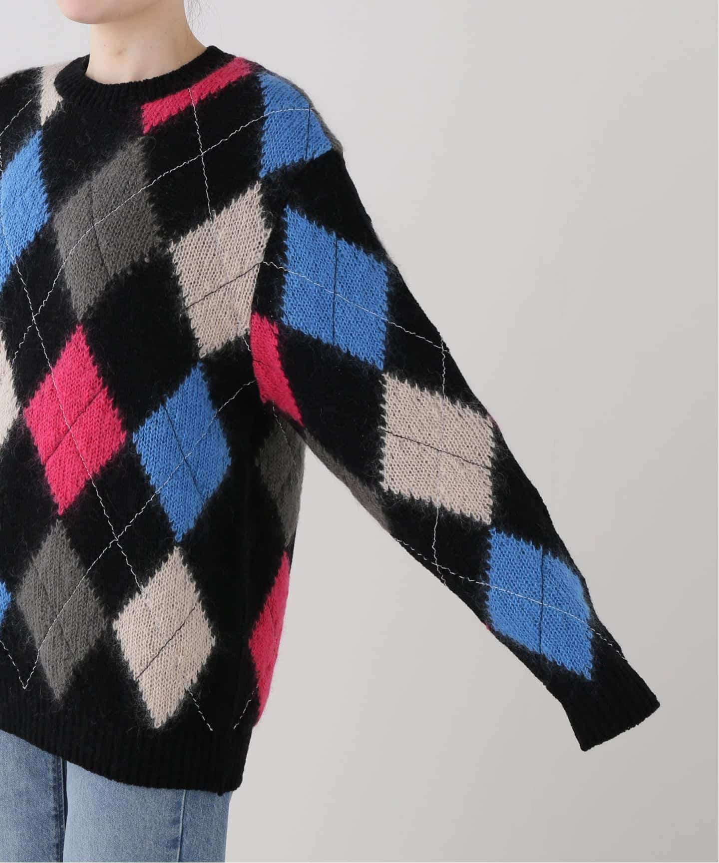 COOHEM】STITCHED ARGYLE KNIT P/O（ニット／セーター）｜journal