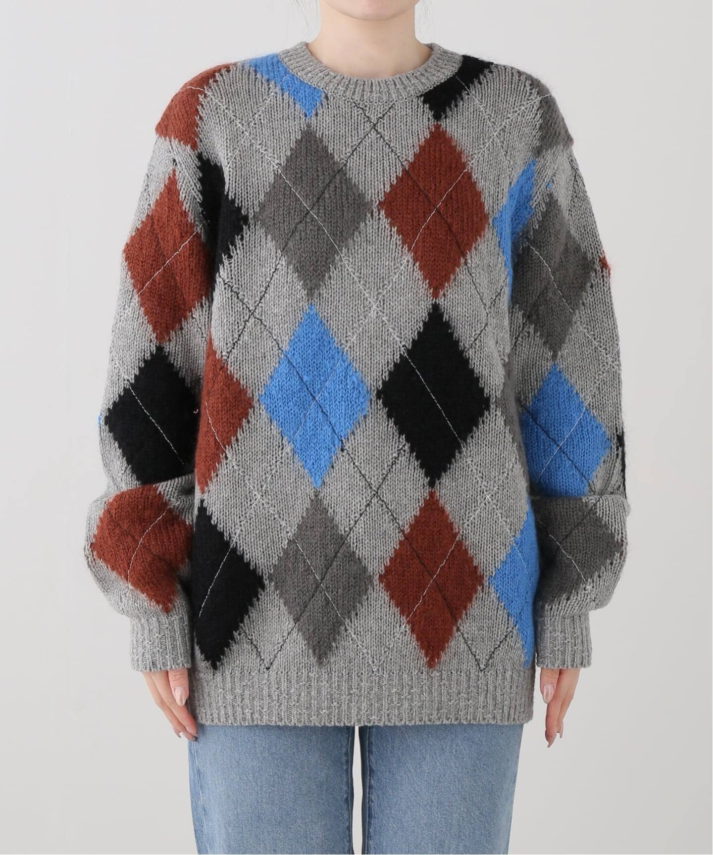 COOHEM】STITCHED ARGYLE KNIT P/O（ニット／セーター）｜journal