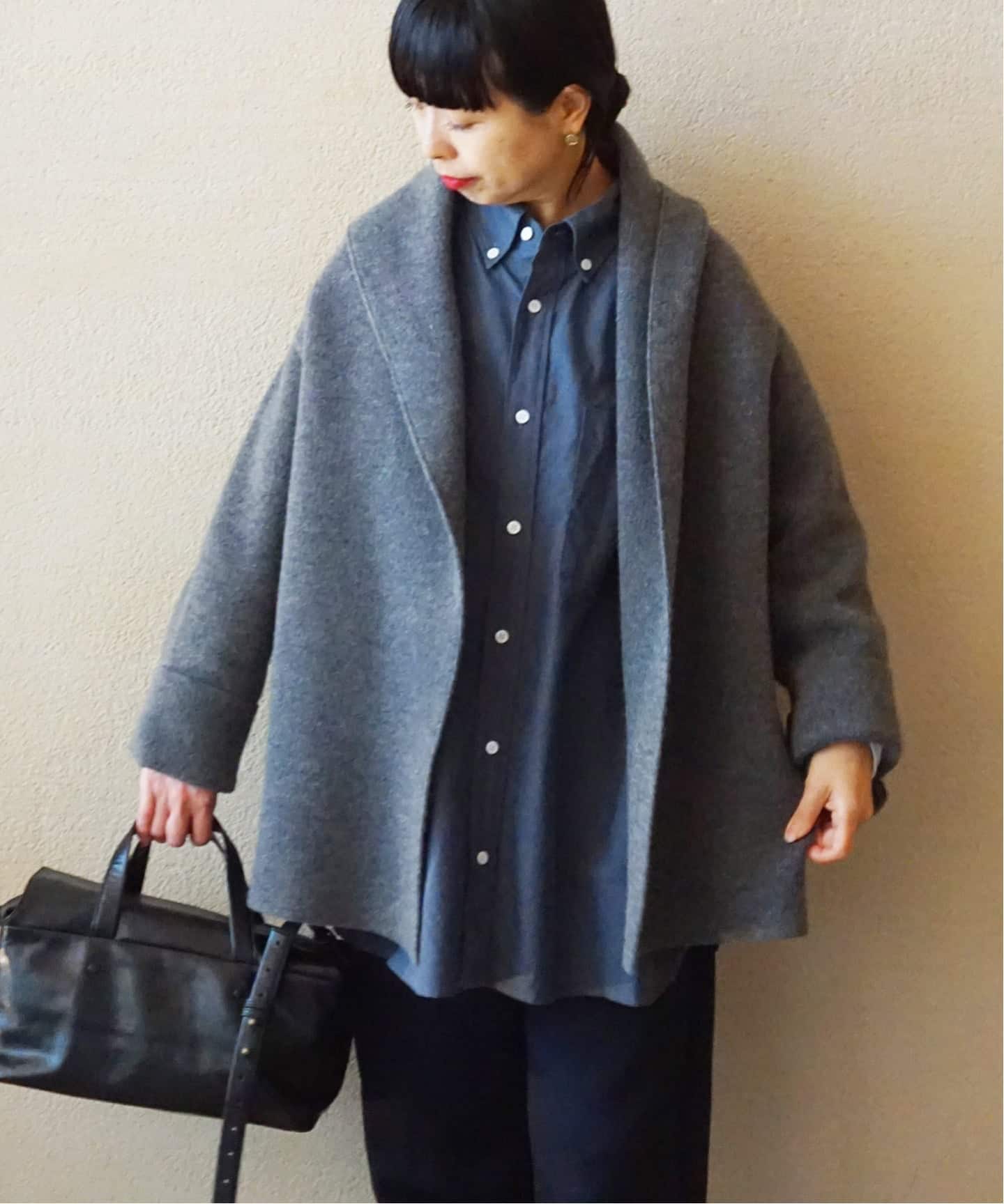enrica】DOUBLE FACE KNIT CAPE（その他ブルゾン／アウター）｜journal