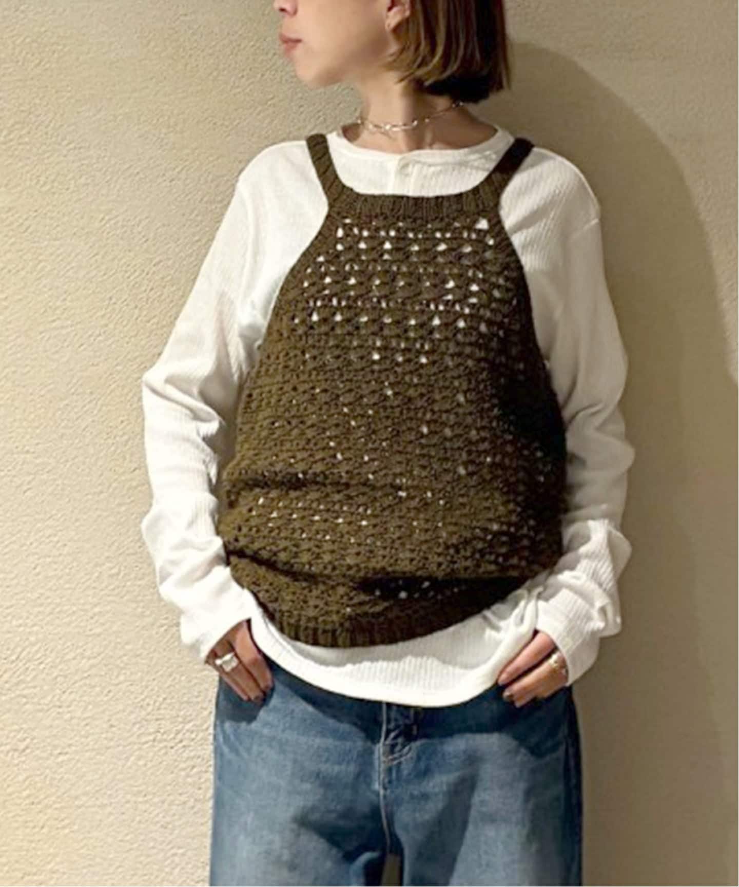 MAYDI】hand-knitted Tank Topのコーディネートスナップ（A.T