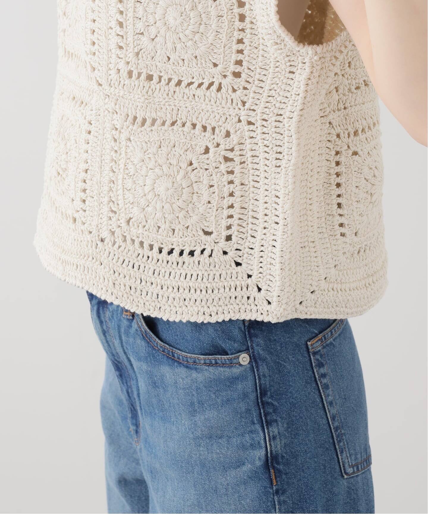 MAYDI】square stitch hand-knitted Vest（ベスト）｜journal standard
