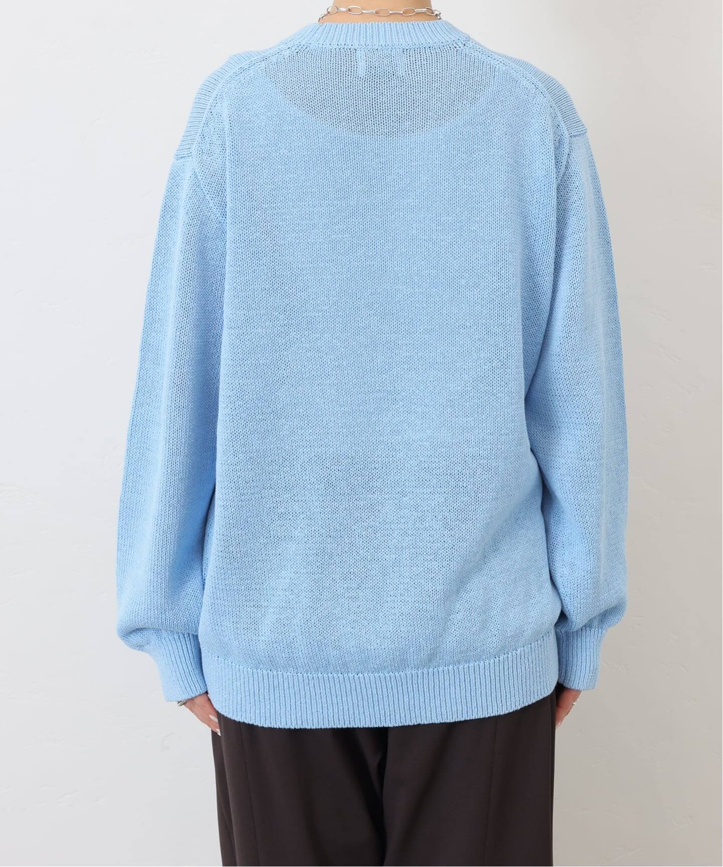 yonetomi】NEW BASIC WASHI COTTON KNIT P/O（ニット／セーター
