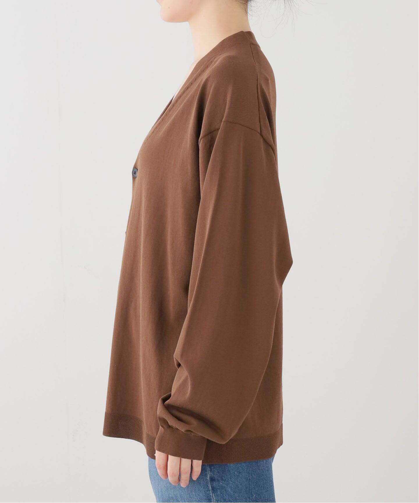 ATON】 FINE ICE COTTON V-NECK CARDIGAN（カーディガン）｜journal