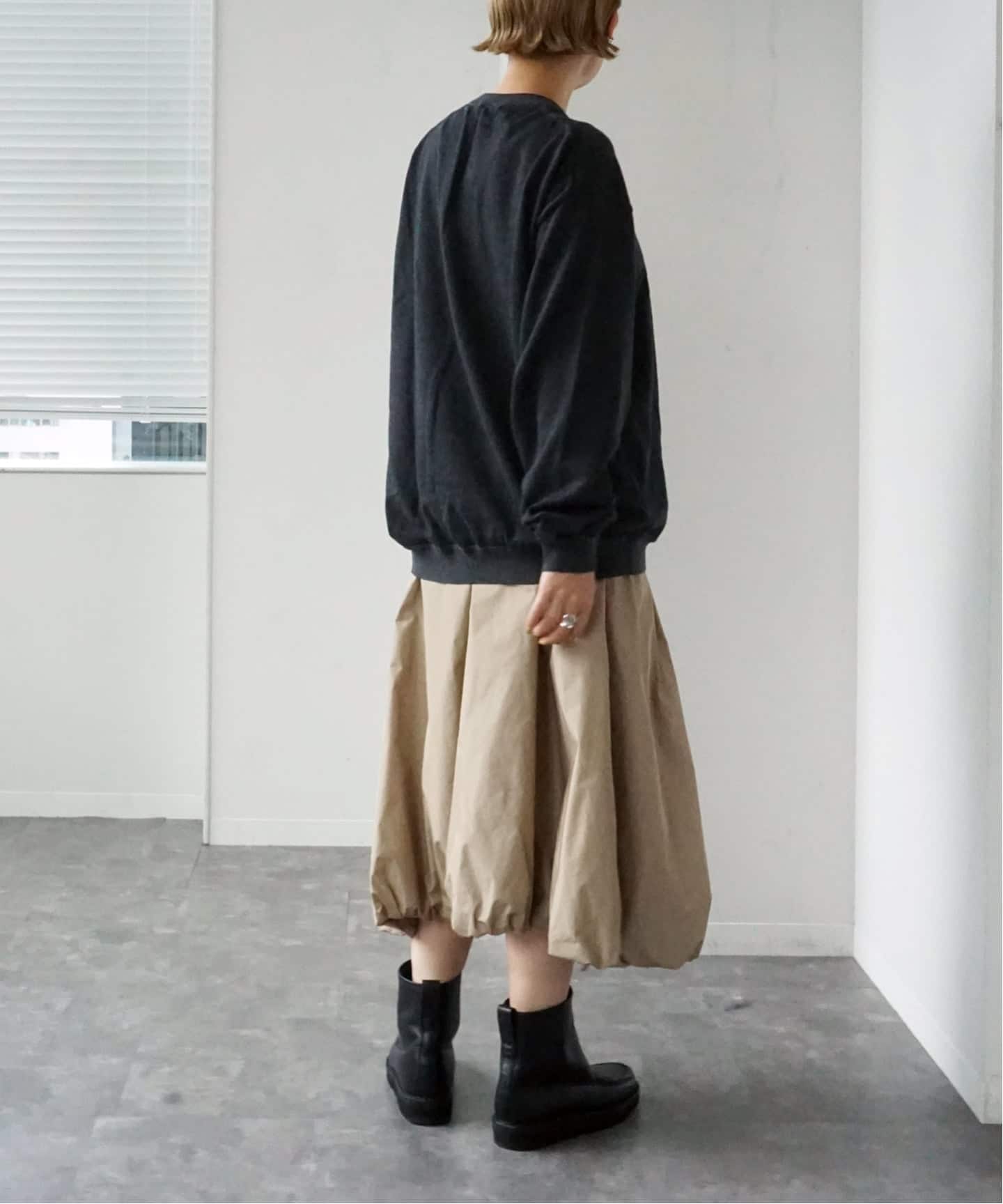 ATON】COTTON CASHMERE JACQUARD SWEATER（ニット／セーター