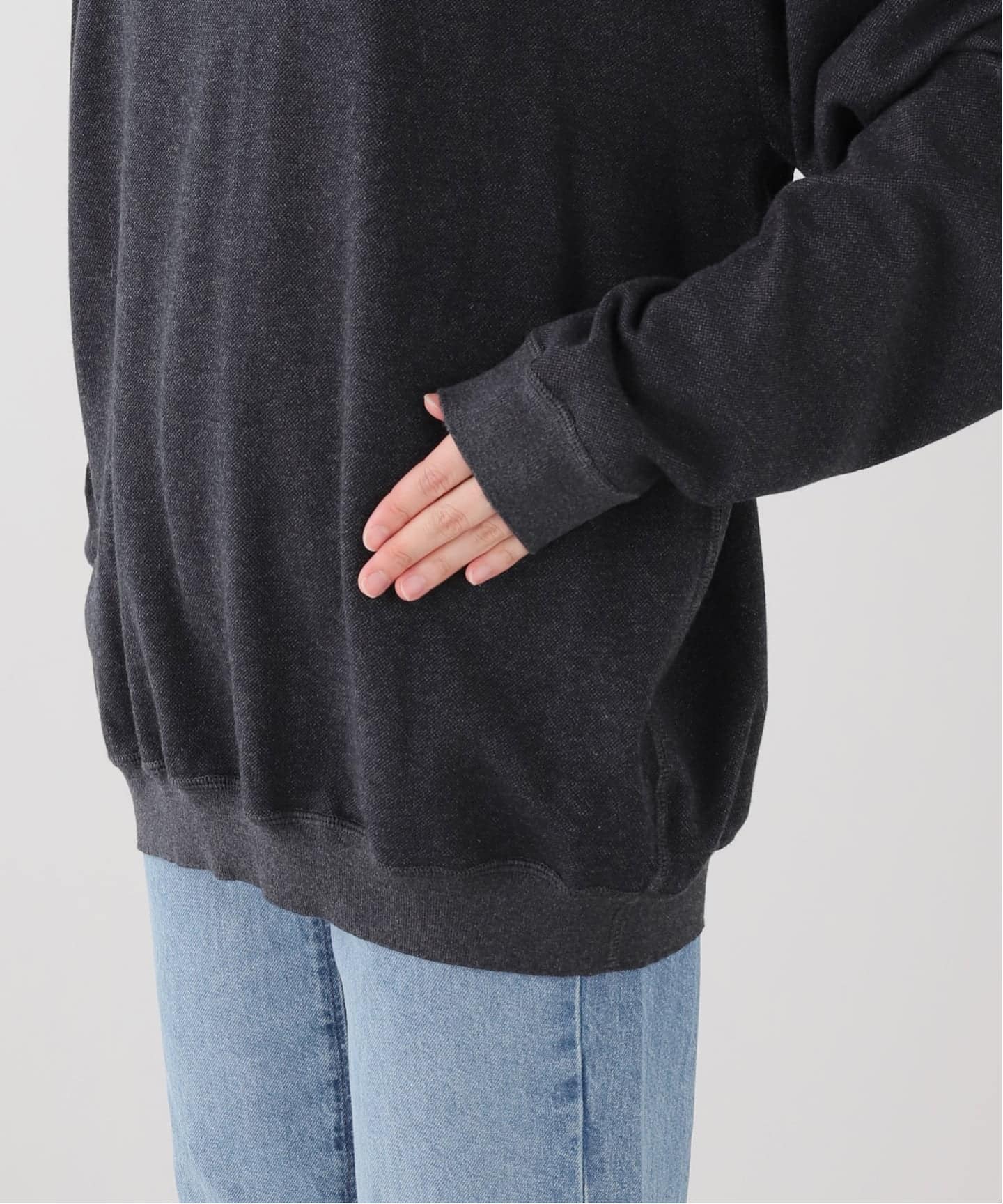 ATON】COTTON CASHMERE JACQUARD SWEATER（ニット／セーター
