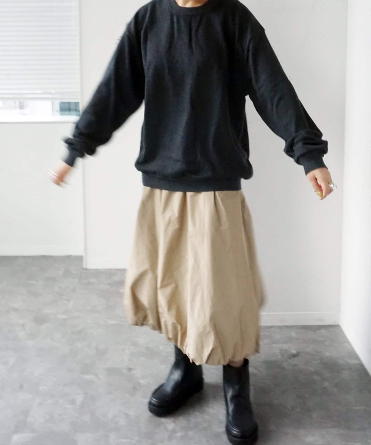 ATON】COTTON CASHMERE JACQUARD SWEATER（ニット／セーター