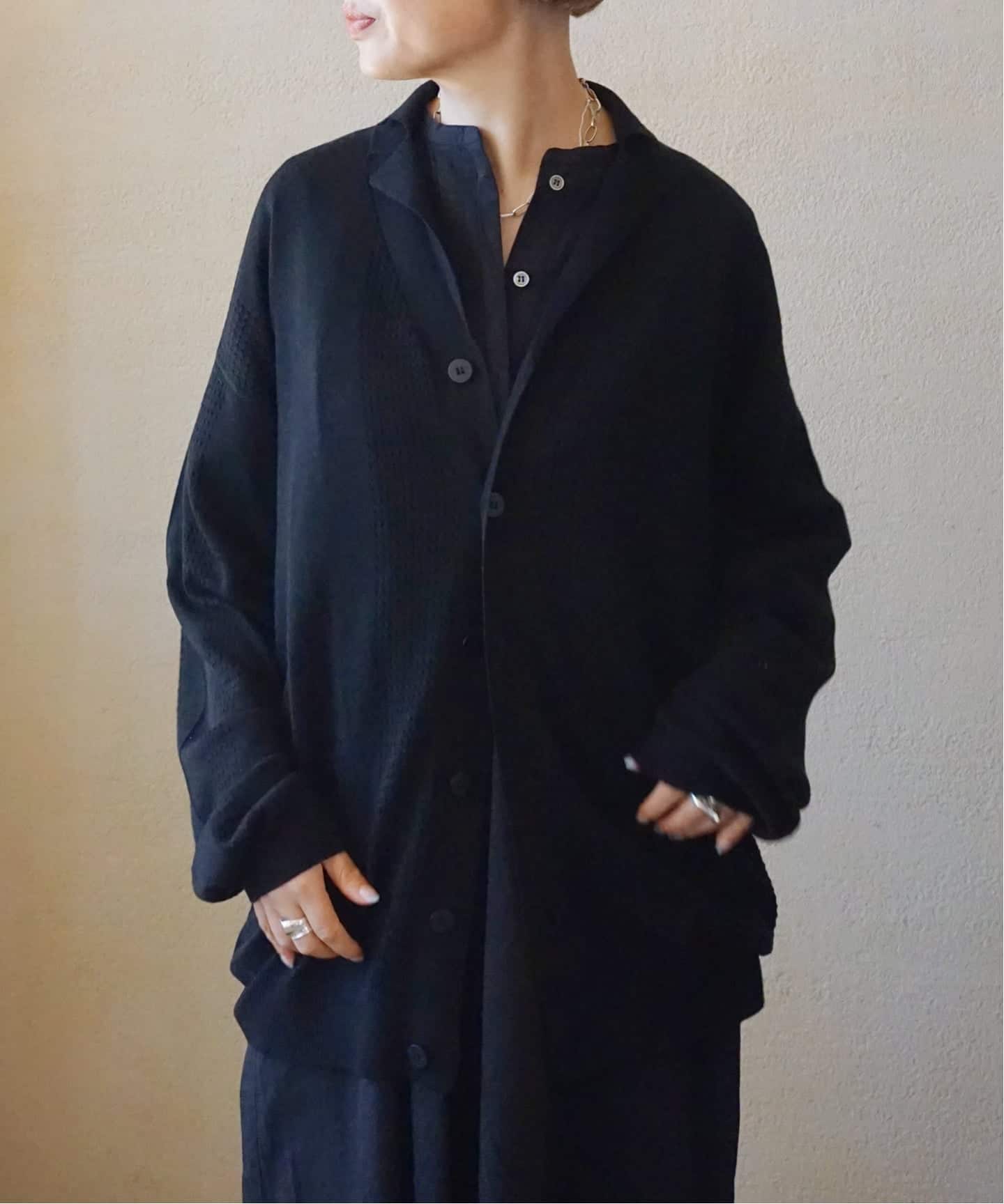 SEEALL】 MESH KNIT CARDIGAN SILK CASHMERE（カーディガン）｜journal