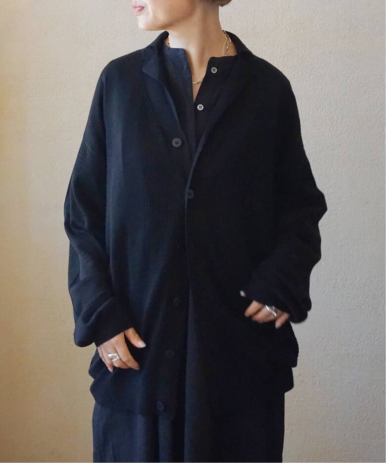 SEEALL】 MESH KNIT CARDIGAN SILK CASHMERE（カーディガン）｜journal 