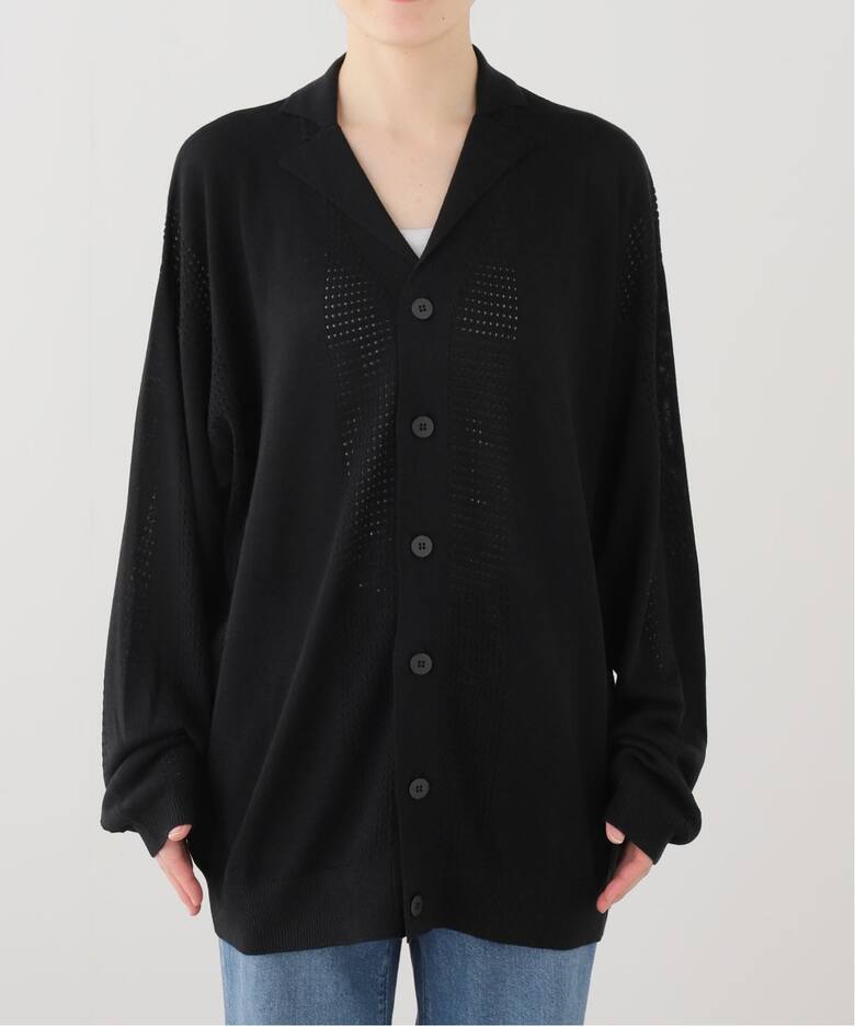 SEEALL】 MESH KNIT CARDIGAN SILK CASHMERE（カーディガン）｜journal 