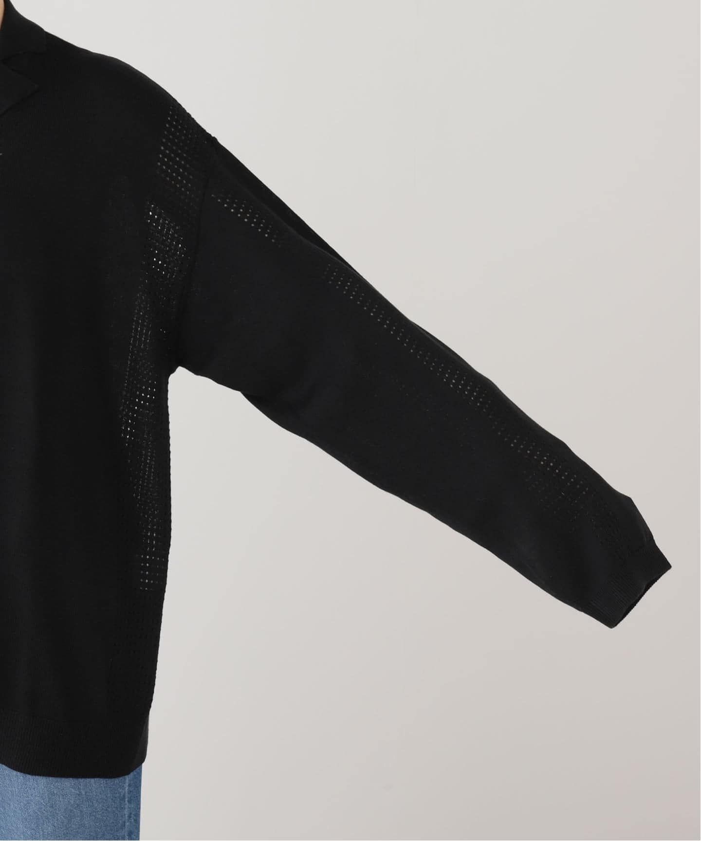 SEEALL】 MESH KNIT CARDIGAN SILK CASHMERE（カーディガン）｜journal