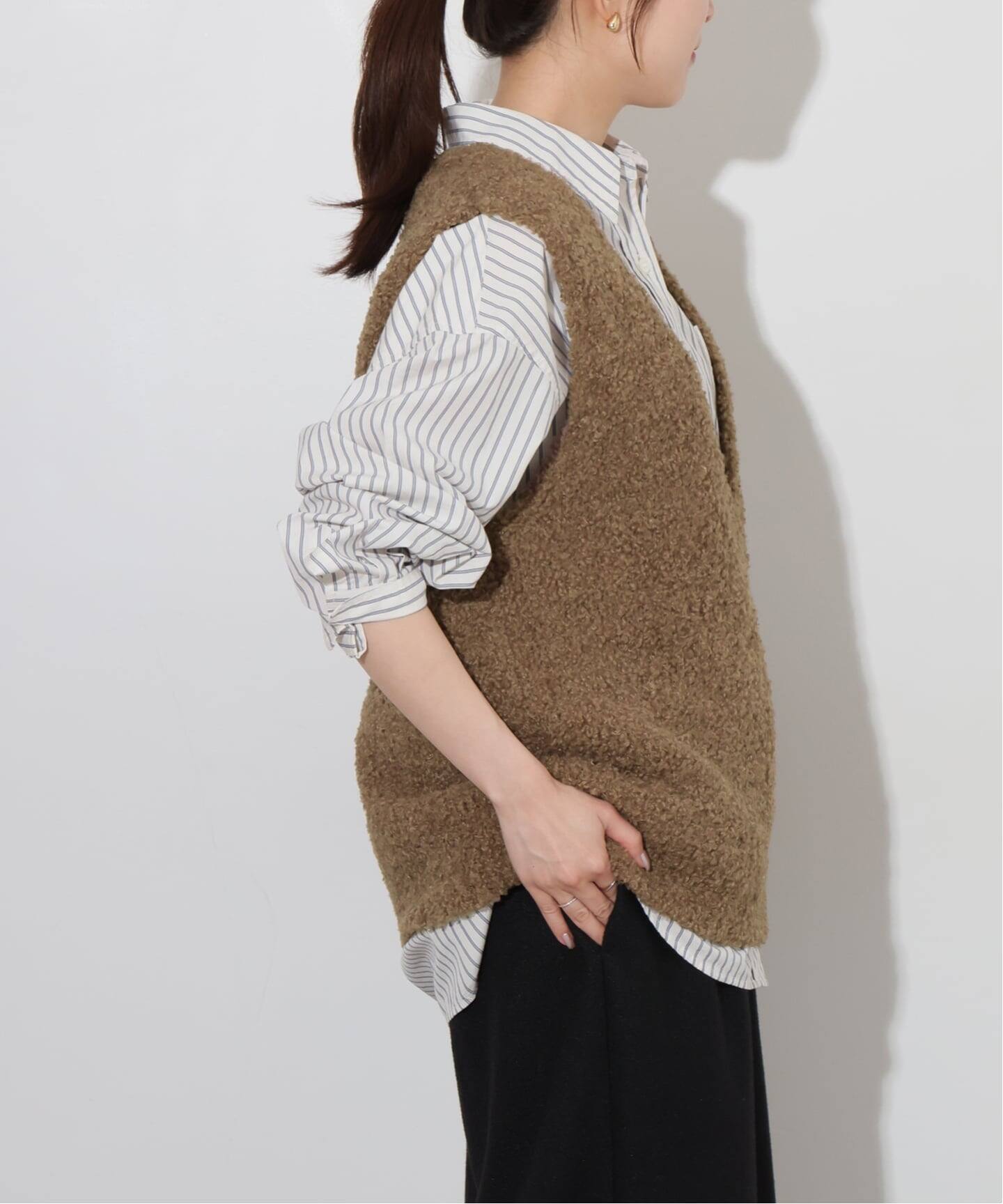 Vネックニットボアベスト（ベスト）｜JOURNAL STANDARD relume