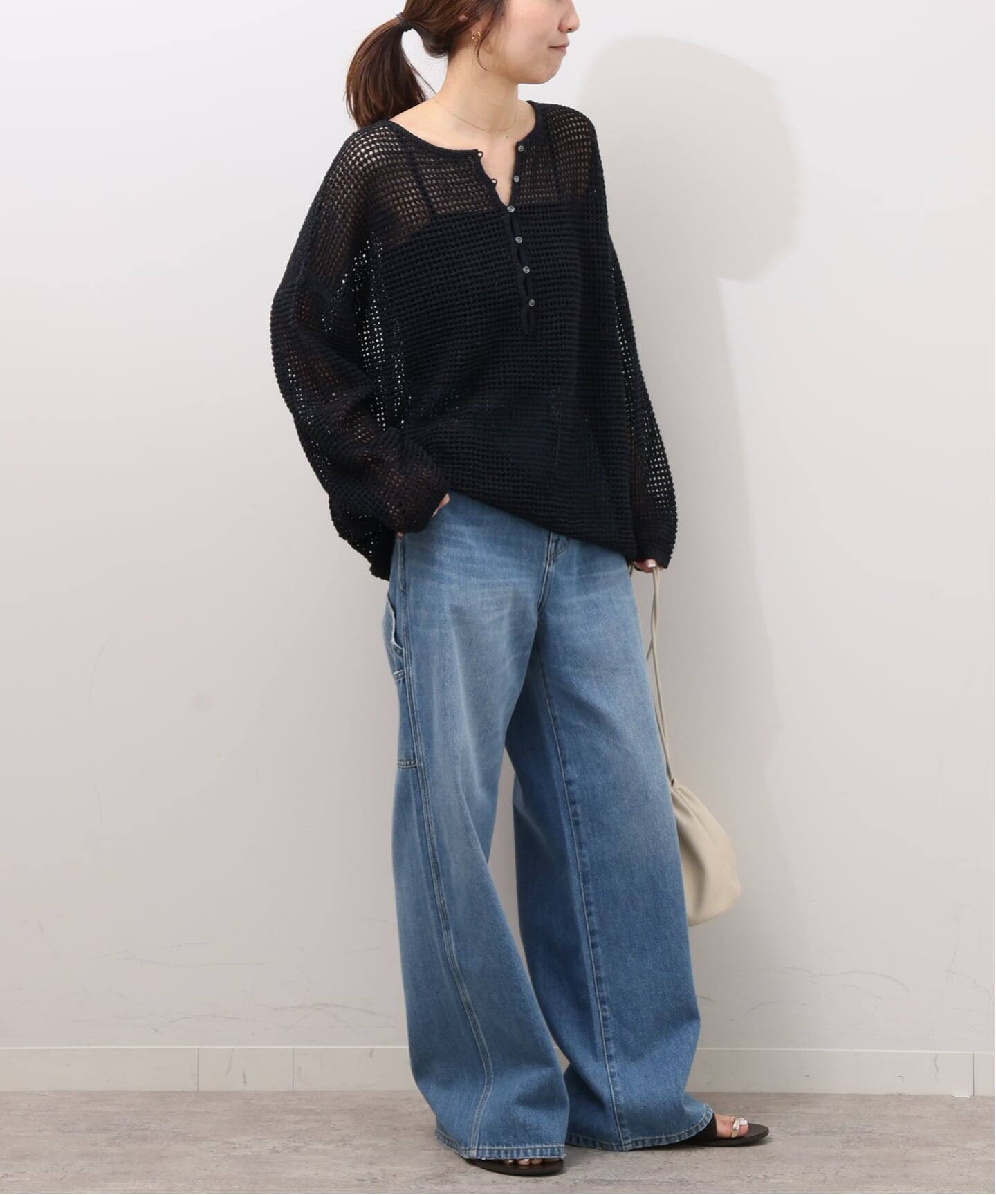 【JOURNAL STANDARD relume】メッシュ2WAY プルオーバー ミックスメッシュ2WAYヘンリープルオーバー（ニット／セーター