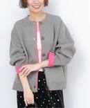 《WEB限定追加予約2》ダブルニットコントラストカーディガン