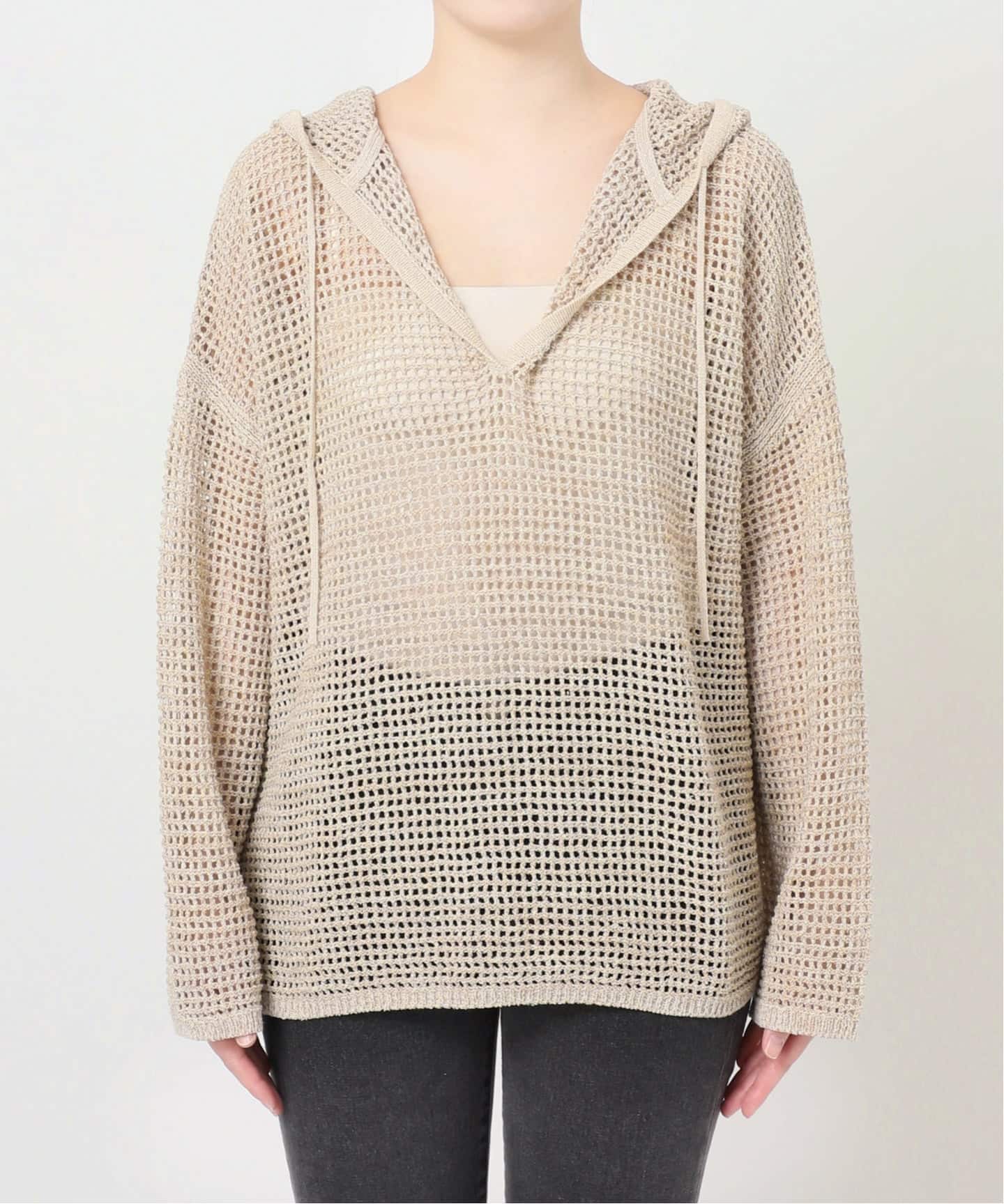 【美品】ジャーナルスタンダードレリューム ミックスメッシュフーディー ミックスメッシュフーディー（ニット/セーター）｜JOURNAL STANDARD