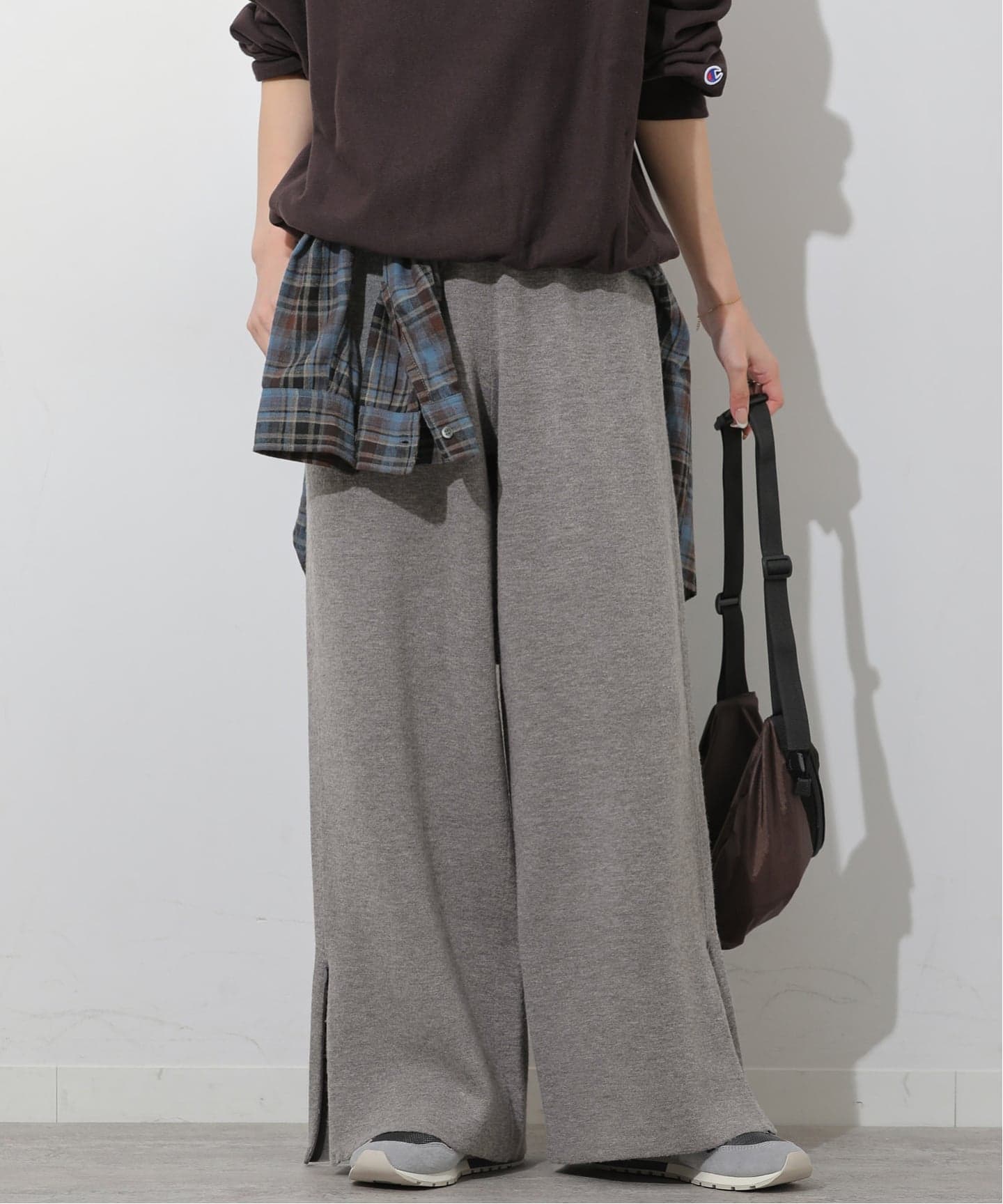 予約》ウォッシャブルウールミックスワイドパンツ（その他パンツ