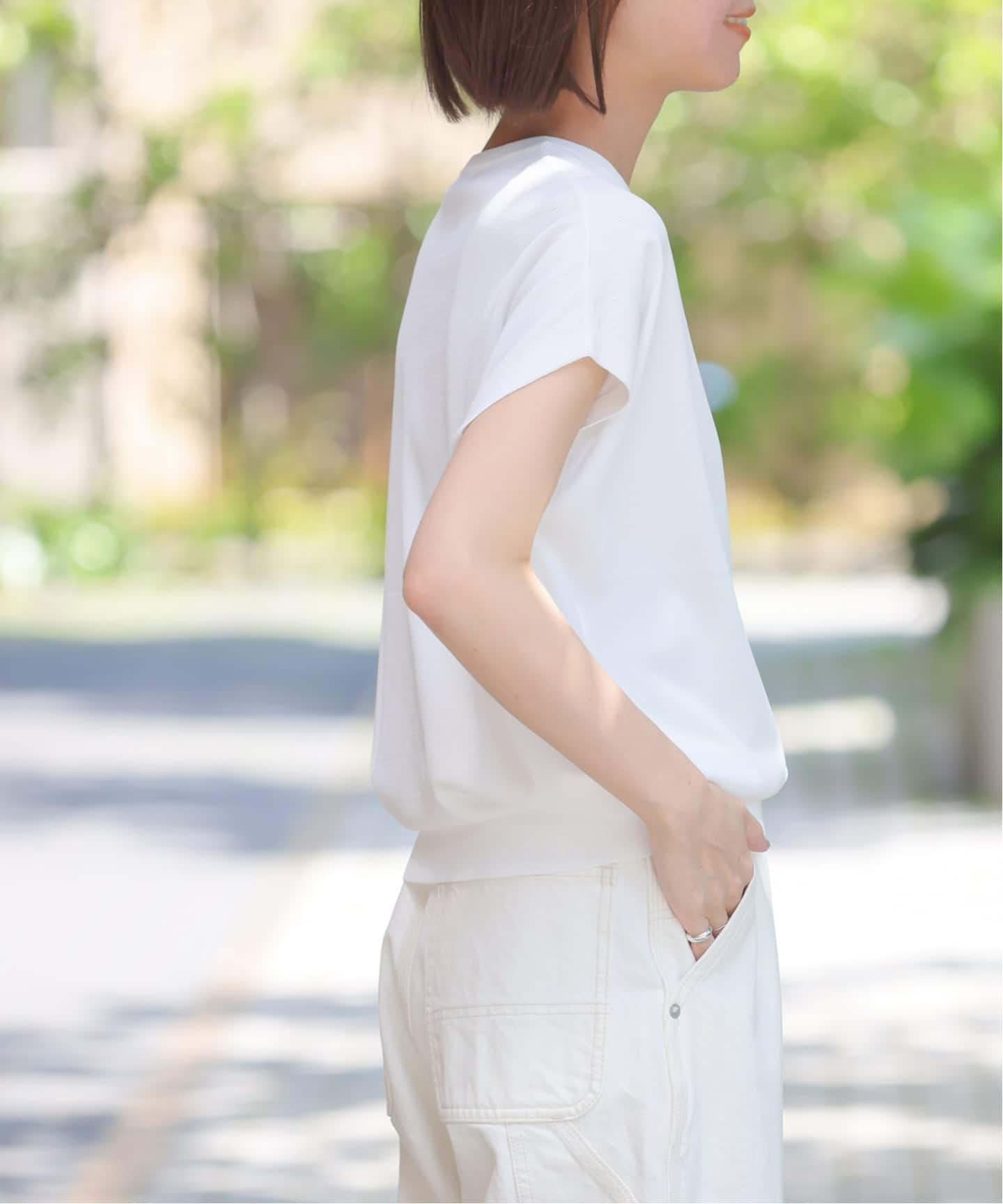 JOURNAL STANDARD relume - ネパール産　ゆるかわニット♡  ホワイト　新品 WEB限定追加予約3》接触冷感 / ウォッシャブルクールプルオーバー