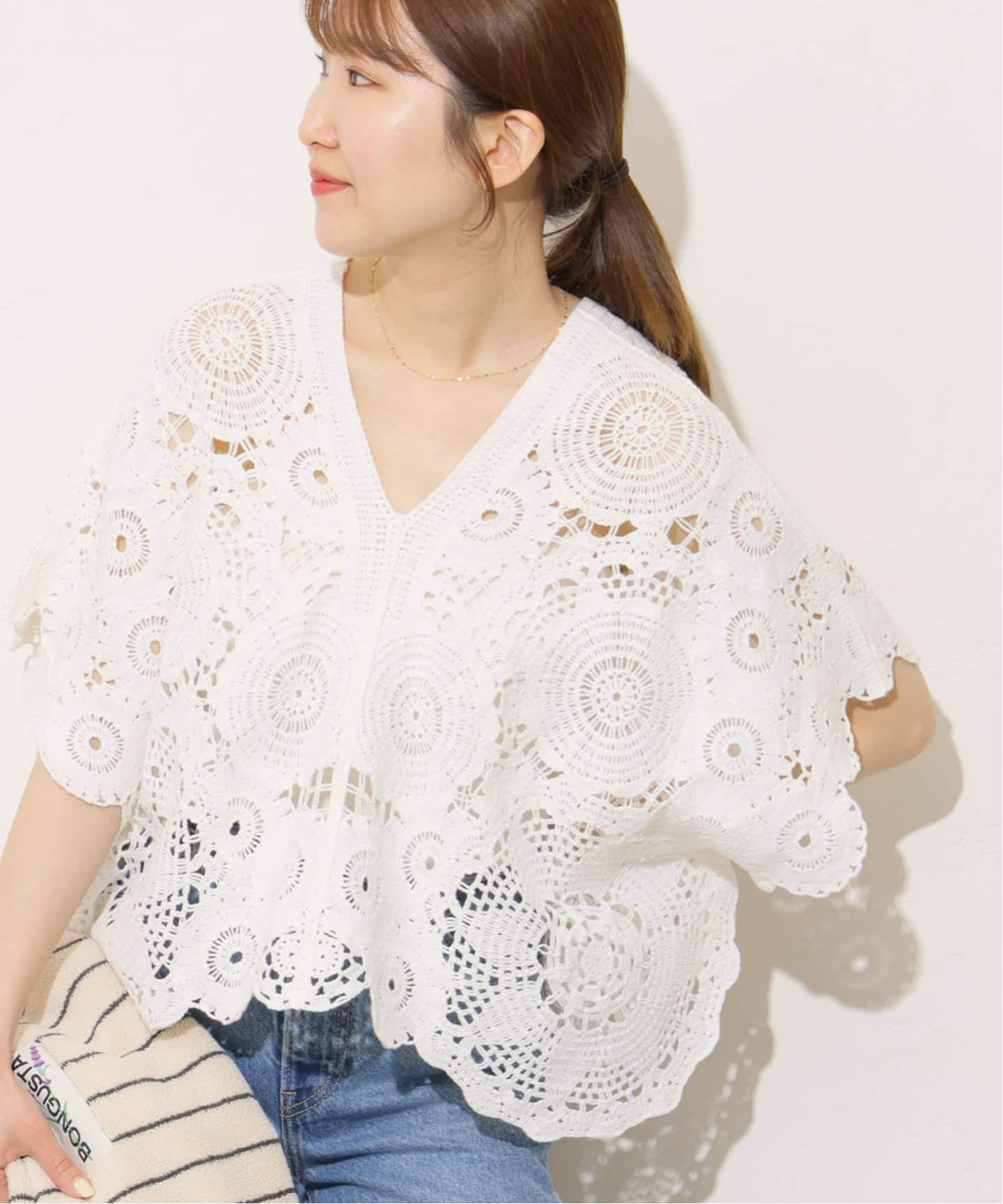 WEB限定追加》【TORRAZZO DONNA/トラッゾドンナ】クロシェポンチョ
