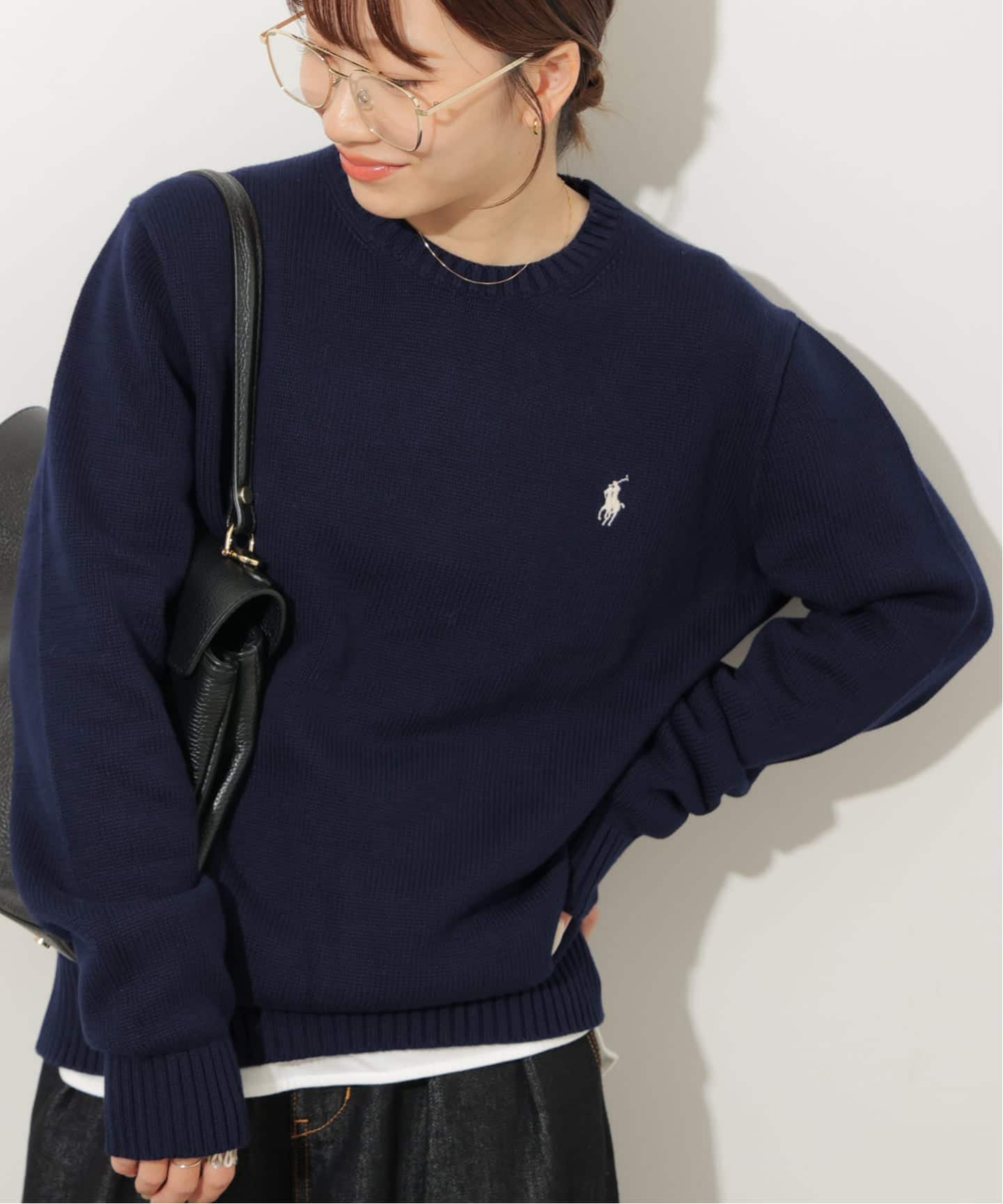 予約》【POLO RALPH LAUREN】COTTON L/S SWEATER：ニット（ニット
