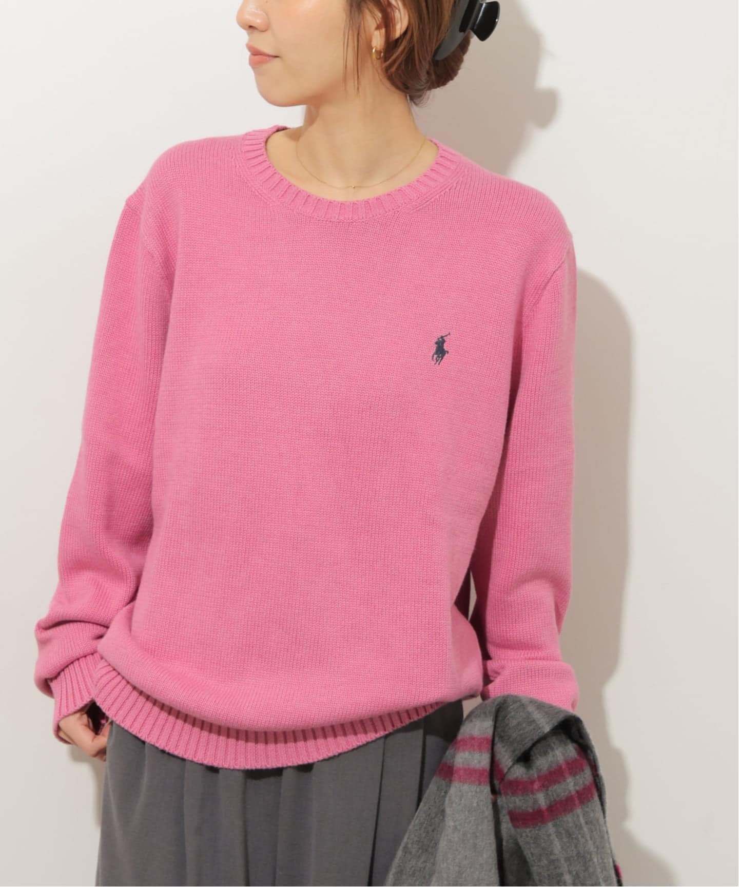予約》【POLO RALPH LAUREN】COTTON L/S SWEATER：ニット（ニット