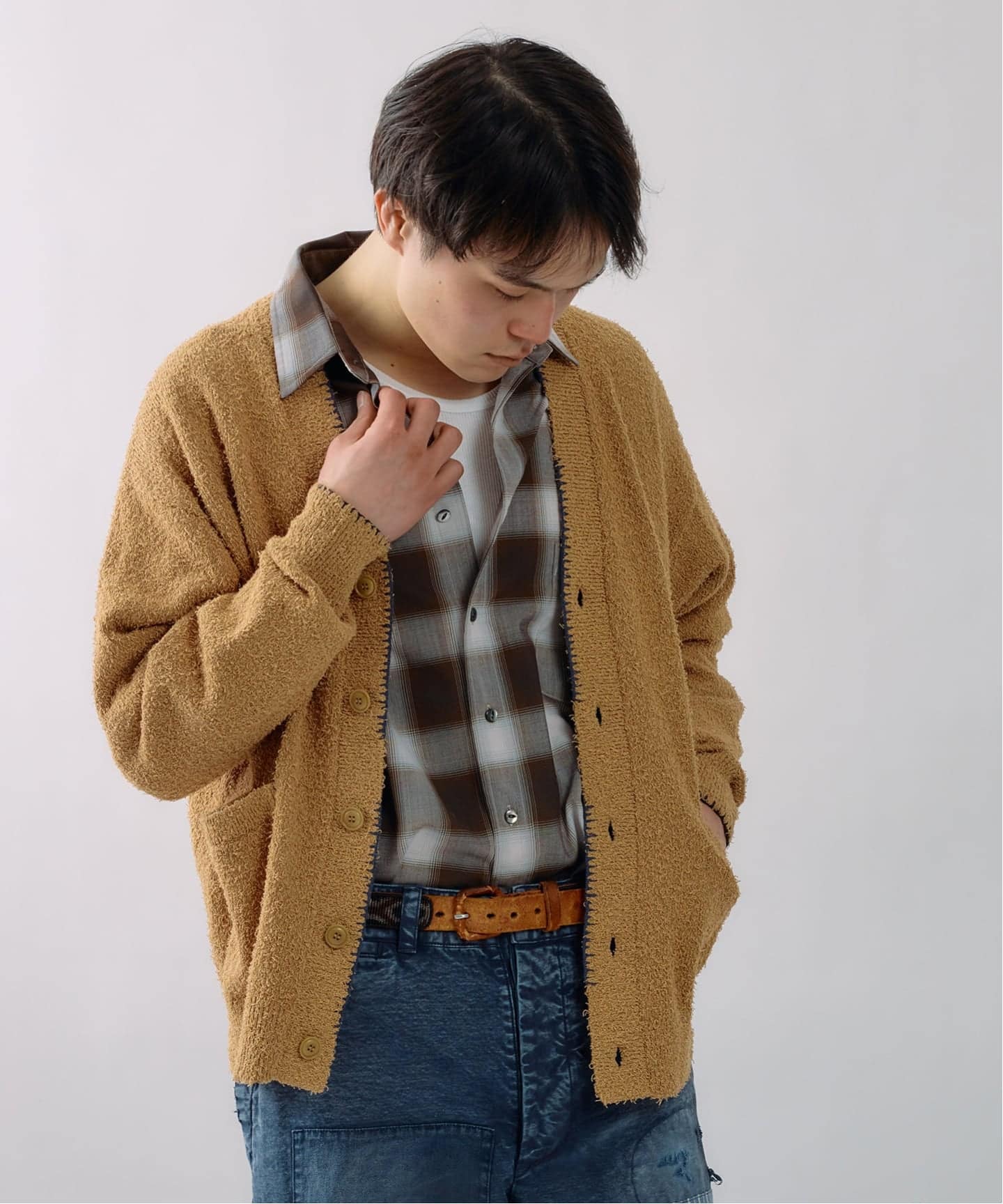 J.S.Homestead / ハンド ステッチ ビアード カーディガン