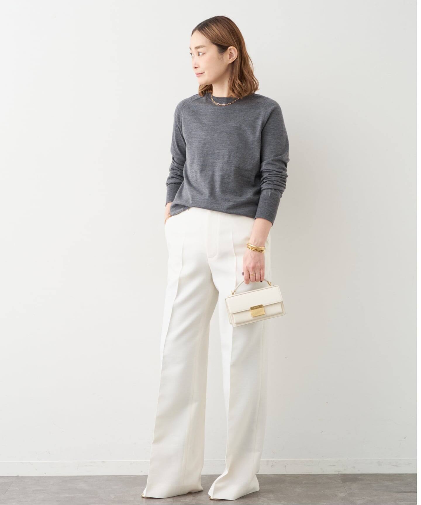 OPTIMO クルーネック プルオーバー（ニット／セーター）｜Deuxieme