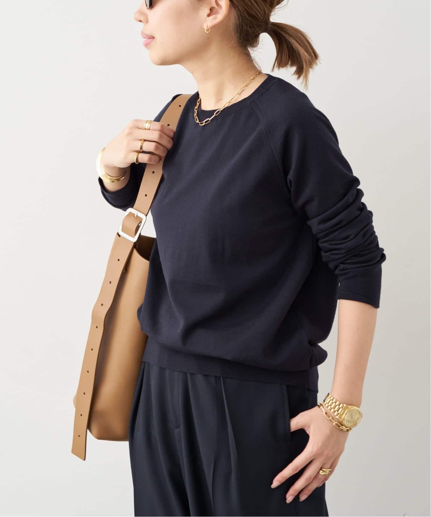 OPTIMO クルーネック プルオーバー（ニット／セーター）｜Deuxieme