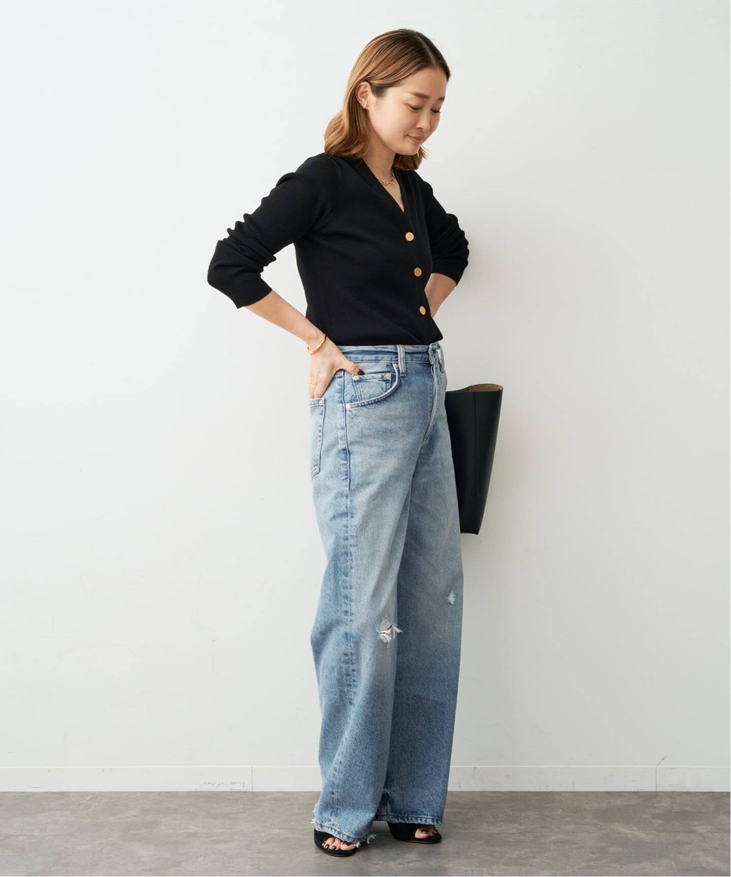 予約》*DINER RIB Vネックカーディガン（カーディガン）｜Deuxieme