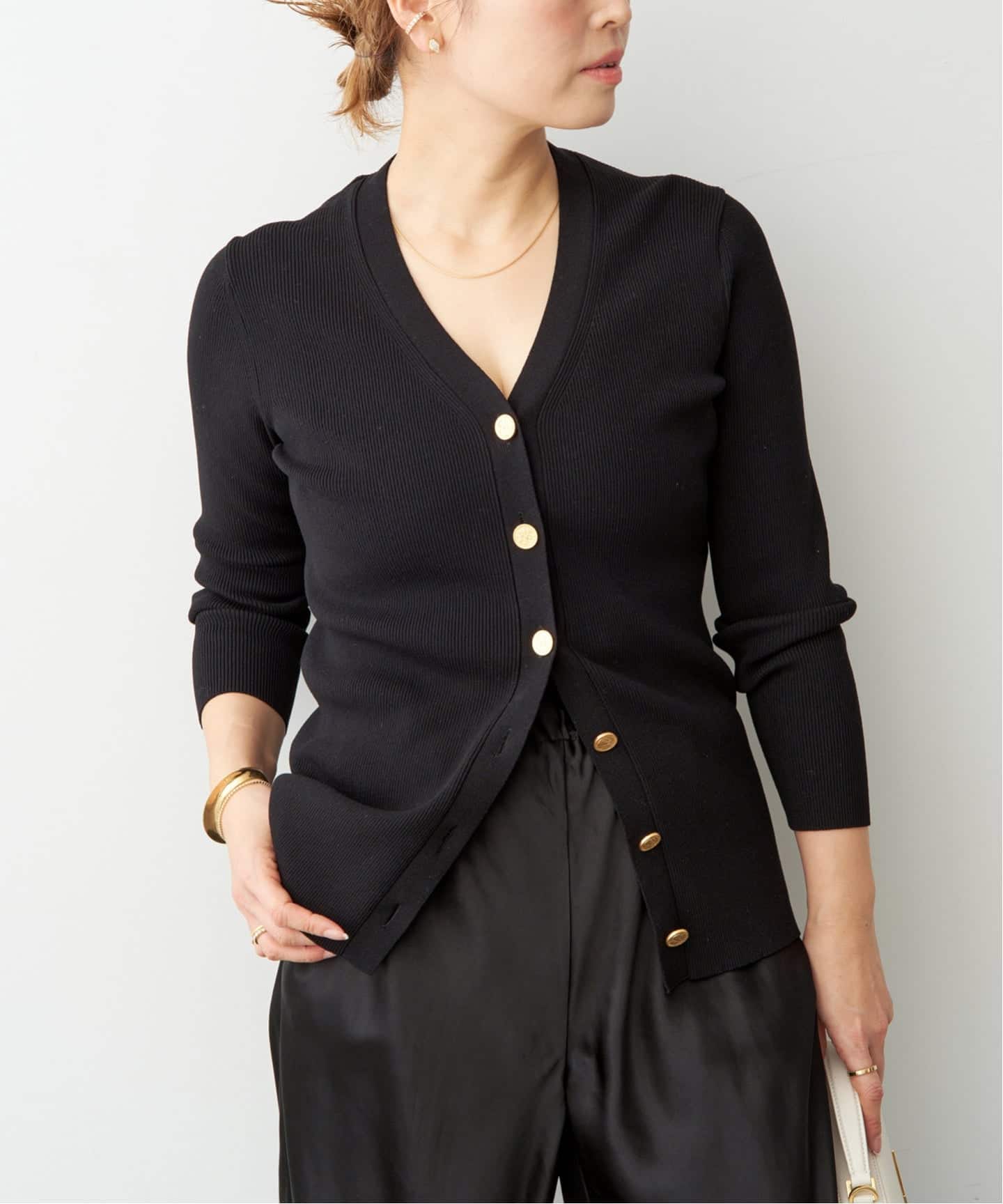 DINER RIB Vネックカーディガン（カーディガン）｜Deuxieme Classe