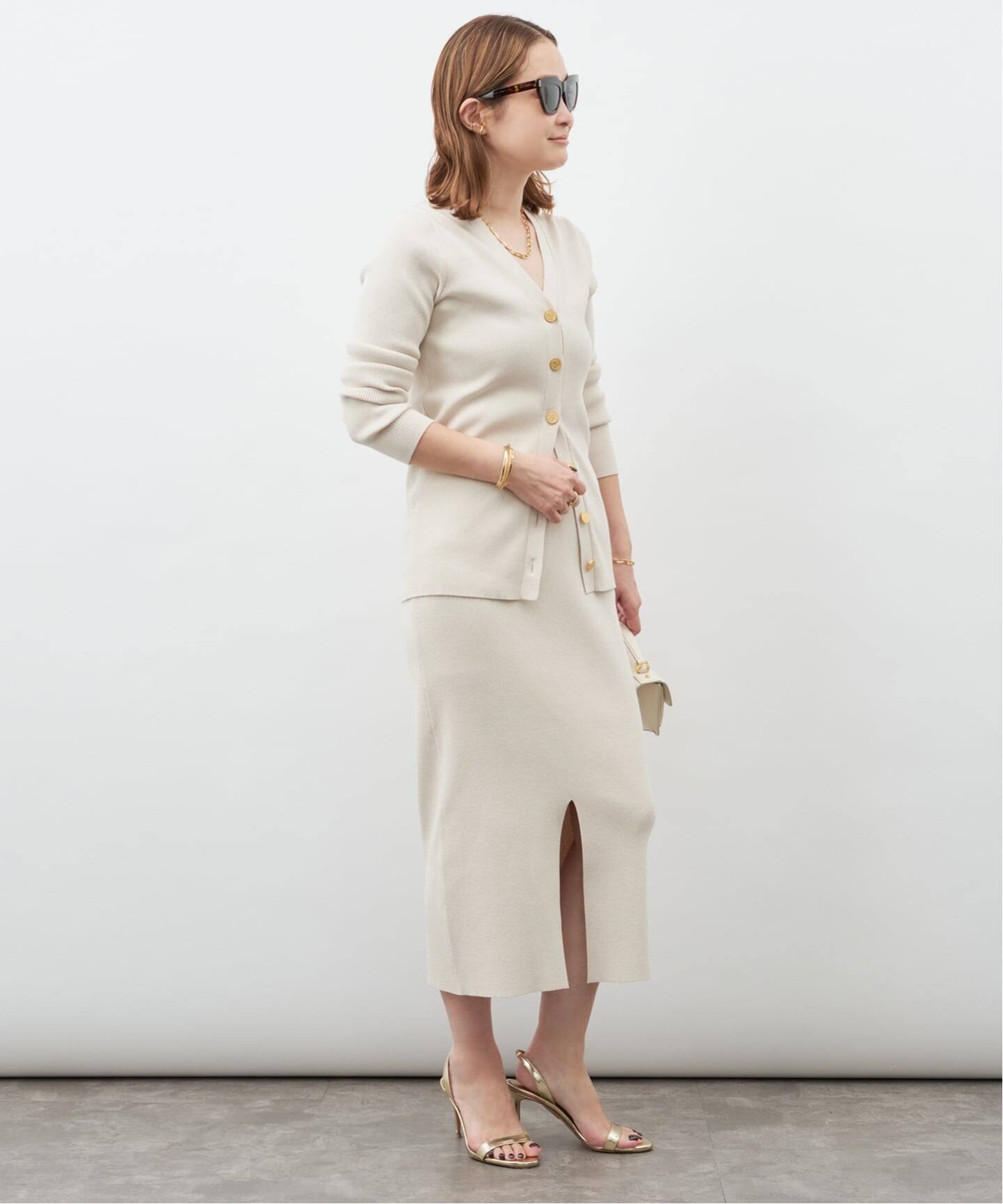 予約》*DINER RIB Vネックカーディガン（カーディガン）｜Deuxieme