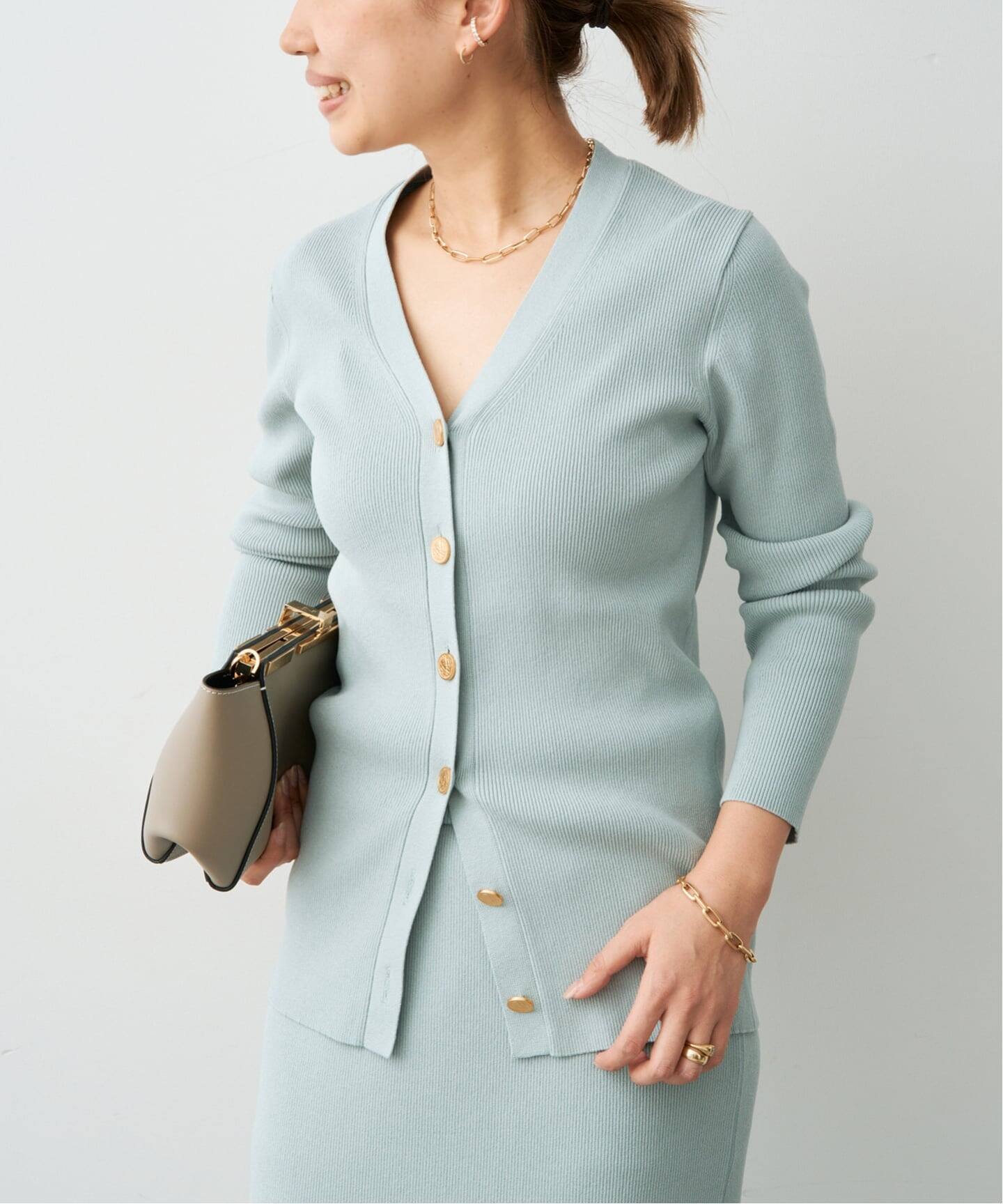 DINER RIB Vネックカーディガン（カーディガン）｜Deuxieme Classe