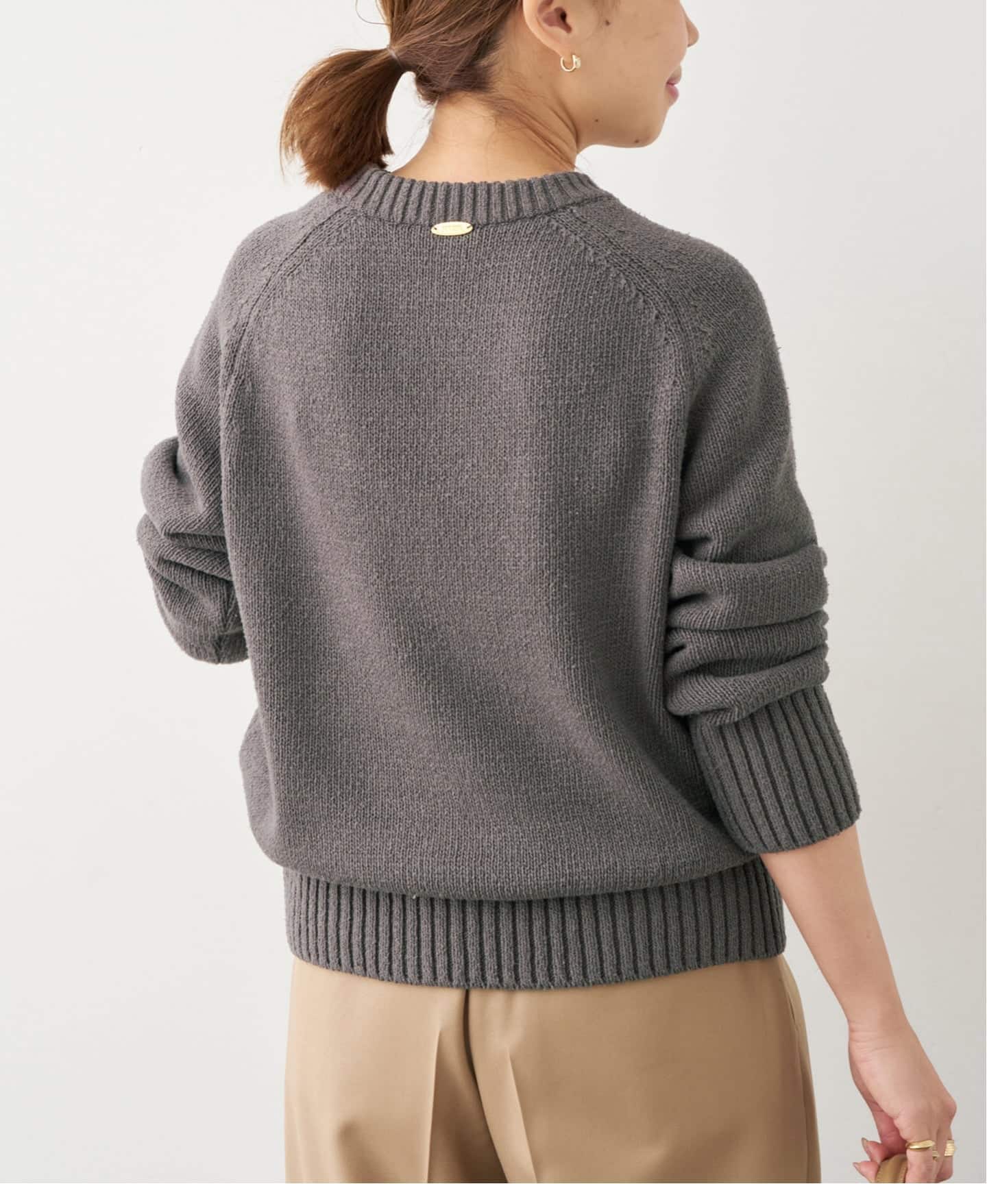 Deuxieme Classe / ドゥーズィエムクラス | カシミヤワッフルプルオーバー ニット | ライトグレー | レディース 新品□カシミヤワッフルプルオーバー□グレー□ドゥーズィエムクラス