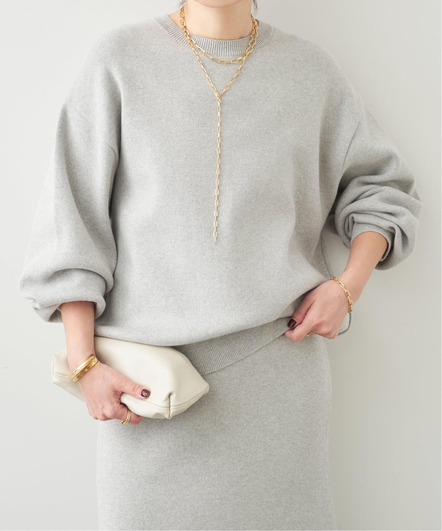 SMOOTH TOP クルーネック プルオーバー（ニット／セーター）｜Deuxieme