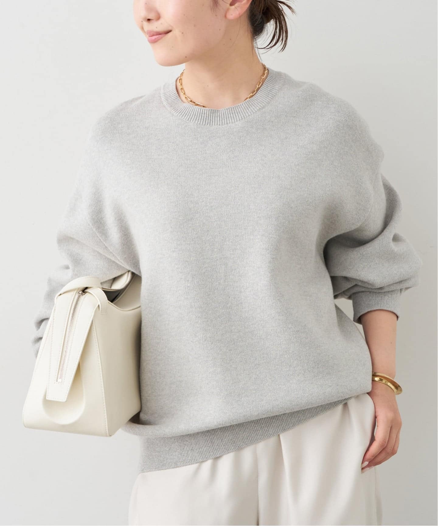 SMOOTH TOP クルーネック プルオーバー（ニット／セーター）｜Deuxieme