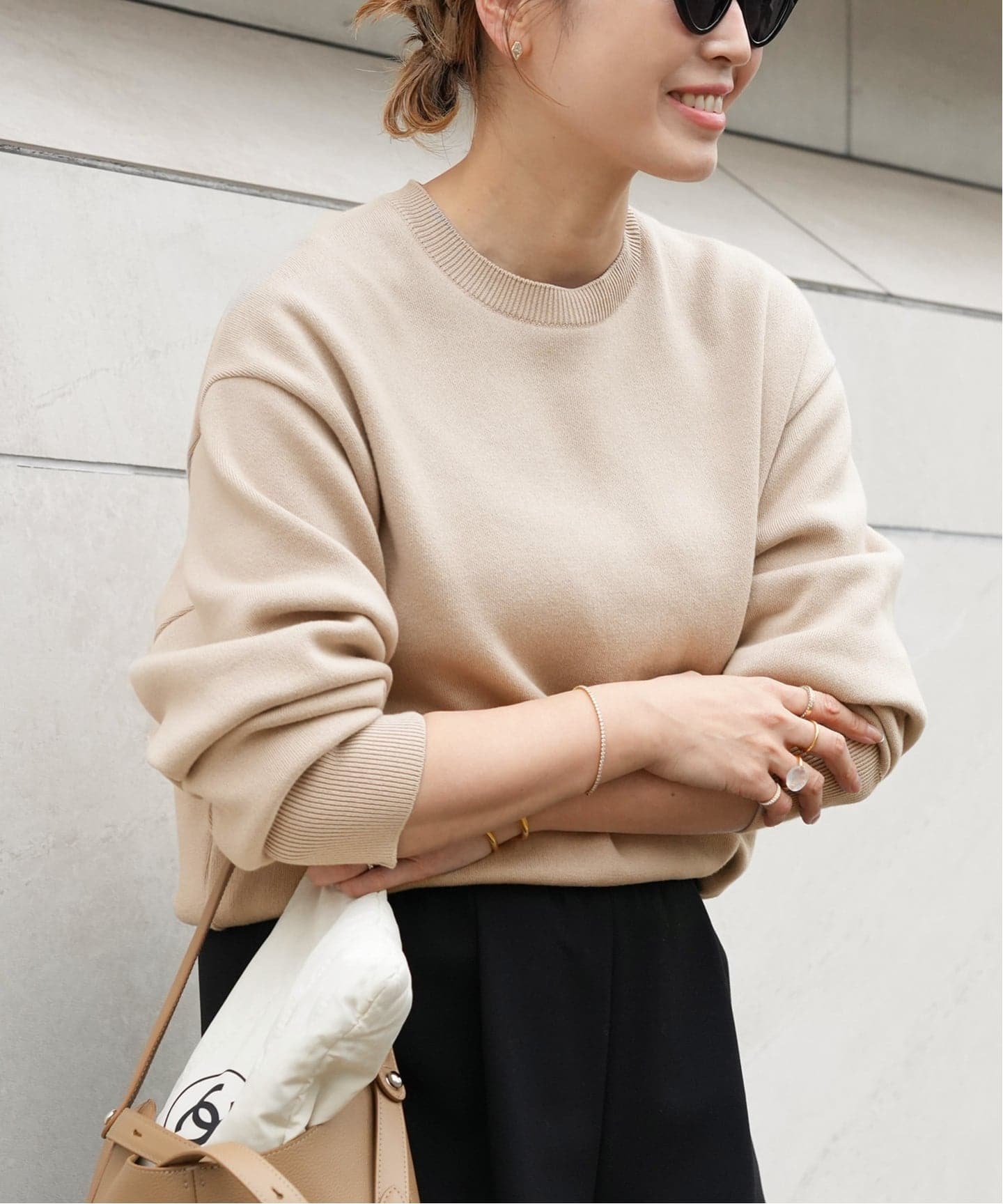 SMOOTH TOP クルーネック プルオーバー（ニット／セーター）｜Deuxieme