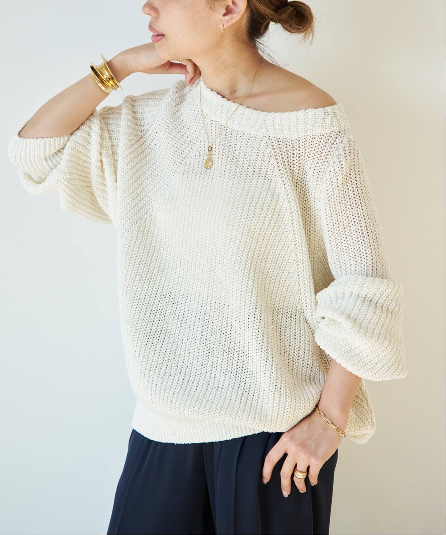 25モデル✨ドゥーズィエムクラスLily Linen アゼプルオーバー Lily Linen アゼ プルオーバー（ニット／セーター）｜Deuxieme Classe