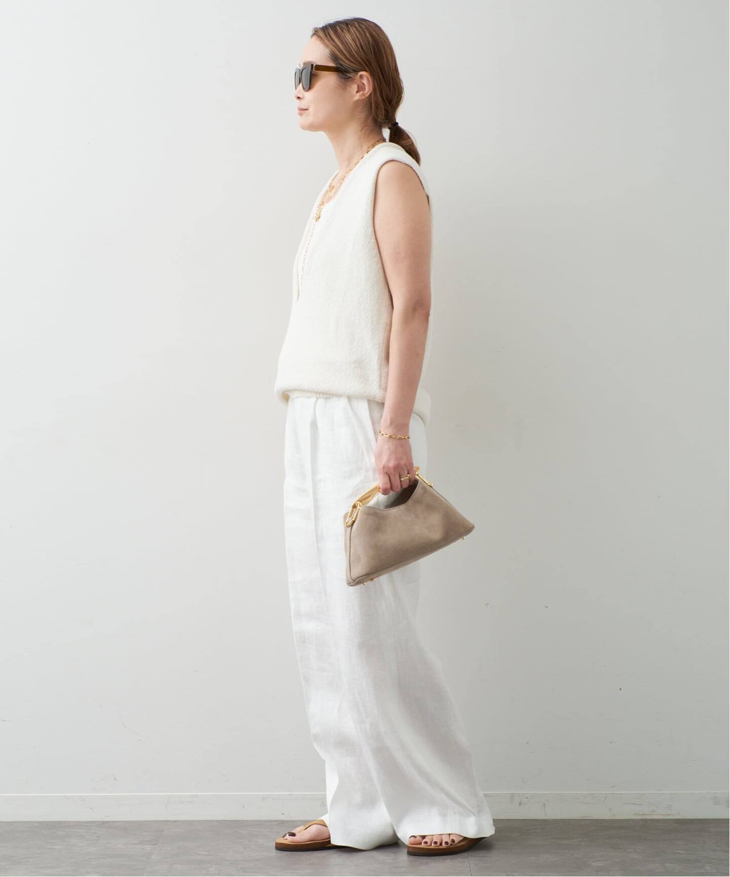 Deuxieme Classe Lily Linen Vネック ベスト Lily Linen Vネック ベスト（ベスト）｜Deuxieme Classe