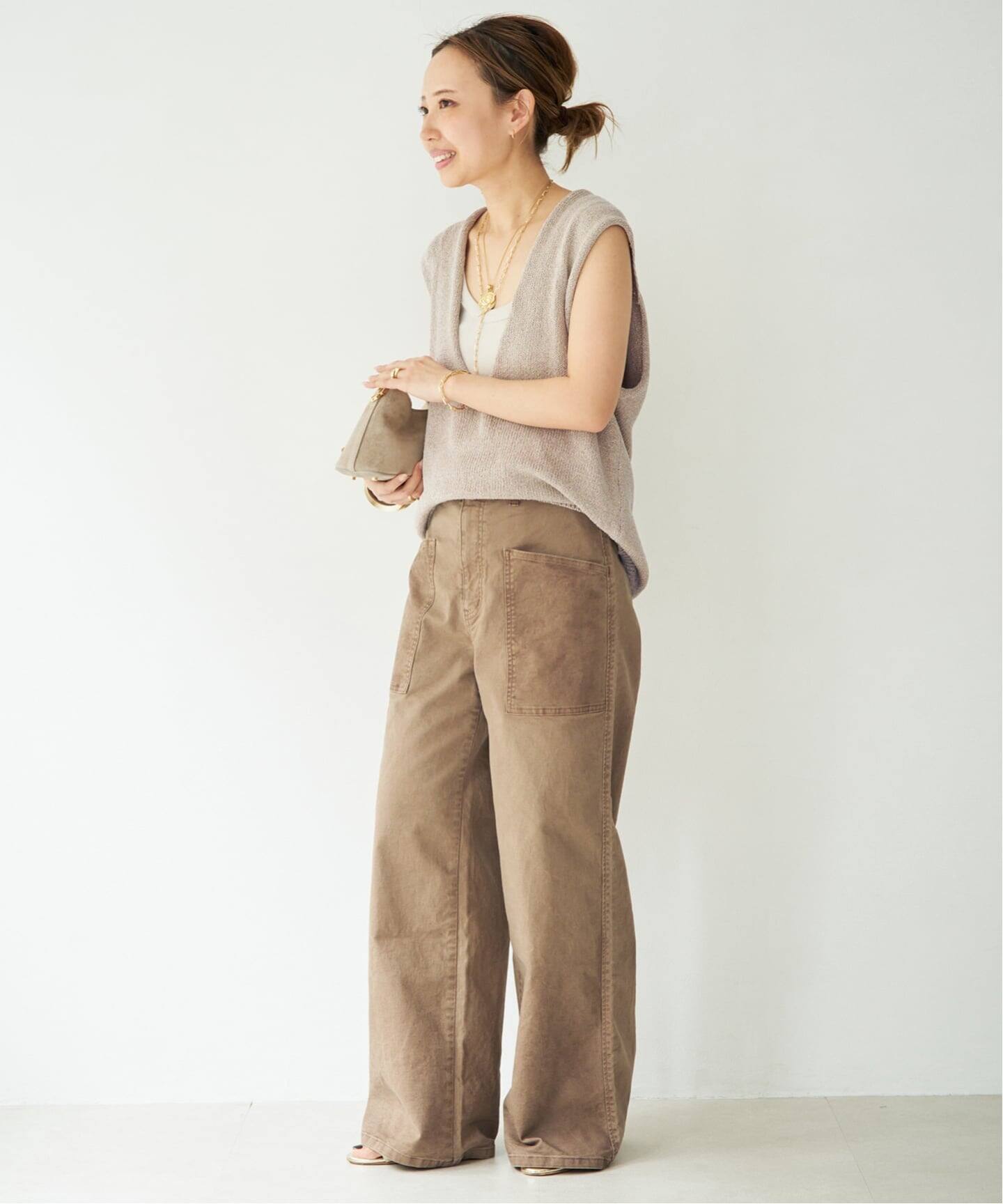 25ss Deuxieme Classe Lily Linen Vネック ベスト Lily Linen Vネック ベスト（ベスト）｜Deuxieme Classe