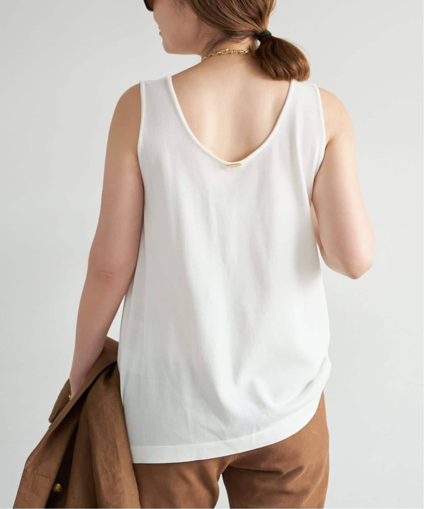 Deuxieme Classe *shake code タンクトップ ホワイト 追加 shake code タンクトップ（ニット／セーター）｜Deuxieme Classe