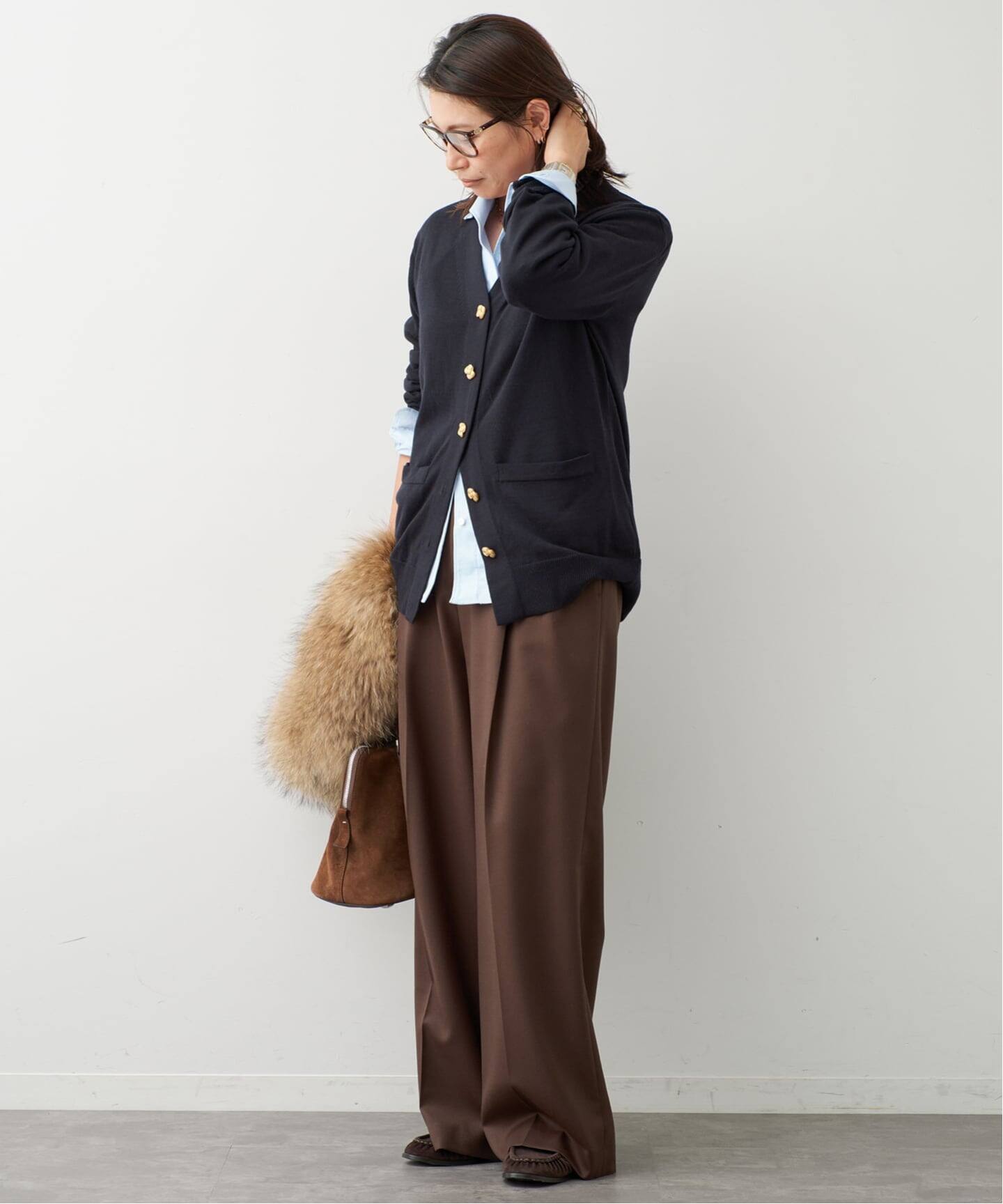 Deuxieme Classe Fine Cotton Vネックカーディガン 予約》BONEY Vネック カーディガン（カーディガン）｜Deuxieme Classe