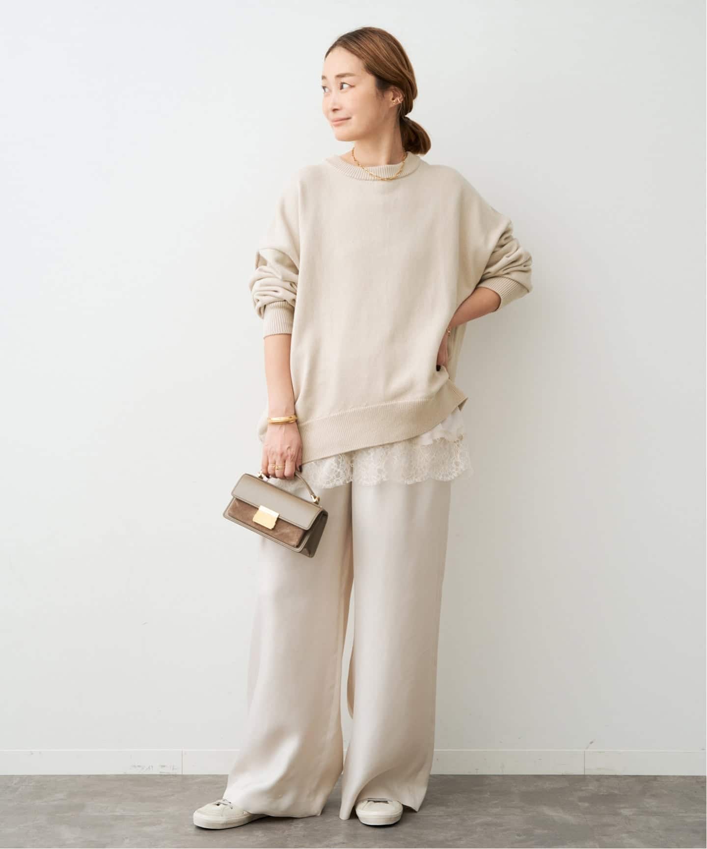 新品未使用タグ付 Deuxieme Classe ベーシックニット ベージュ ベーシック ニット（ニット／セーター）｜Deuxieme Classe