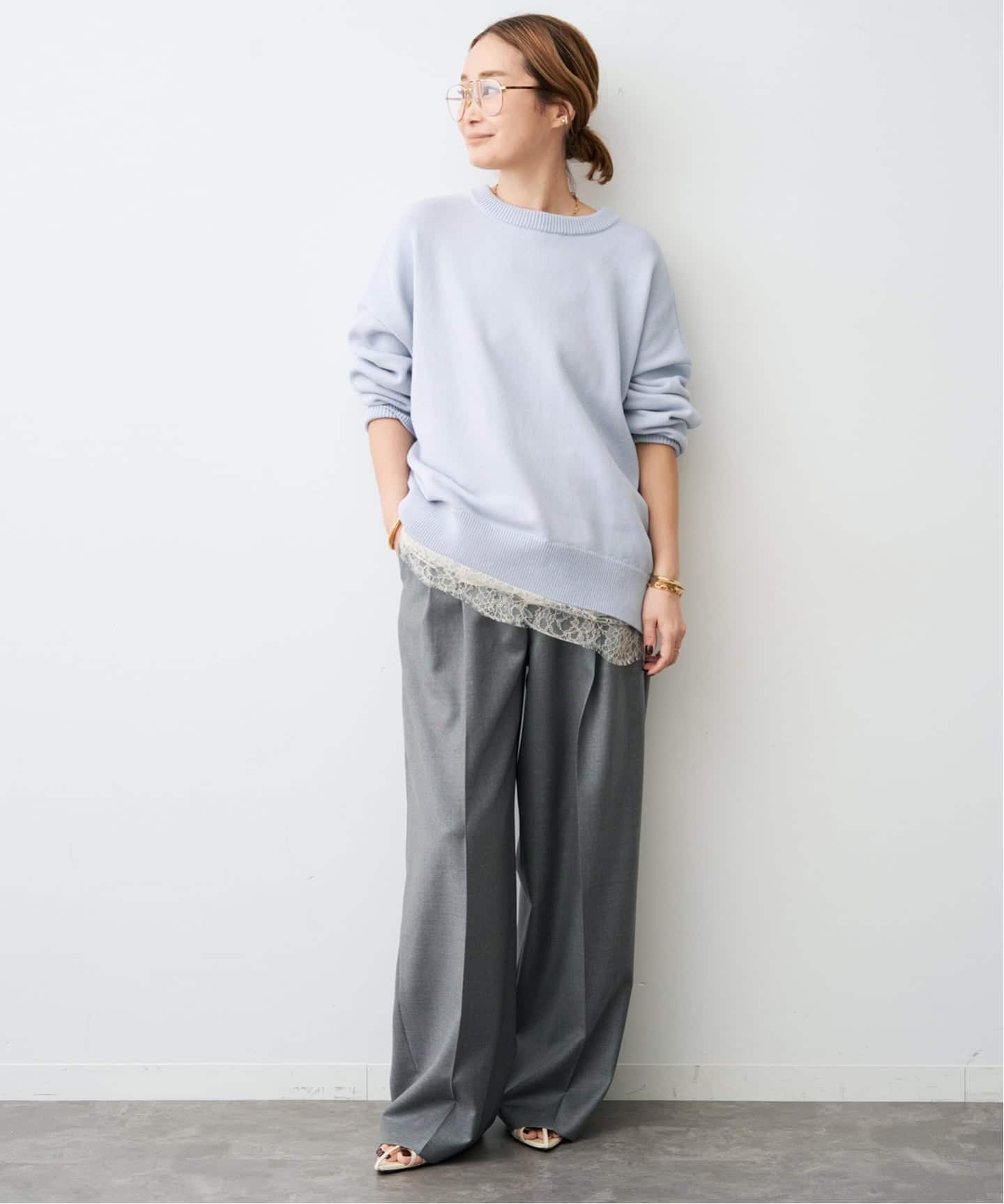 ドゥーズィエムクラス　ベーシックニット　完売　ネイビー　新品未使用　綿100% Deuxieme Classe（ドゥーズィエムクラス） ニット セーター