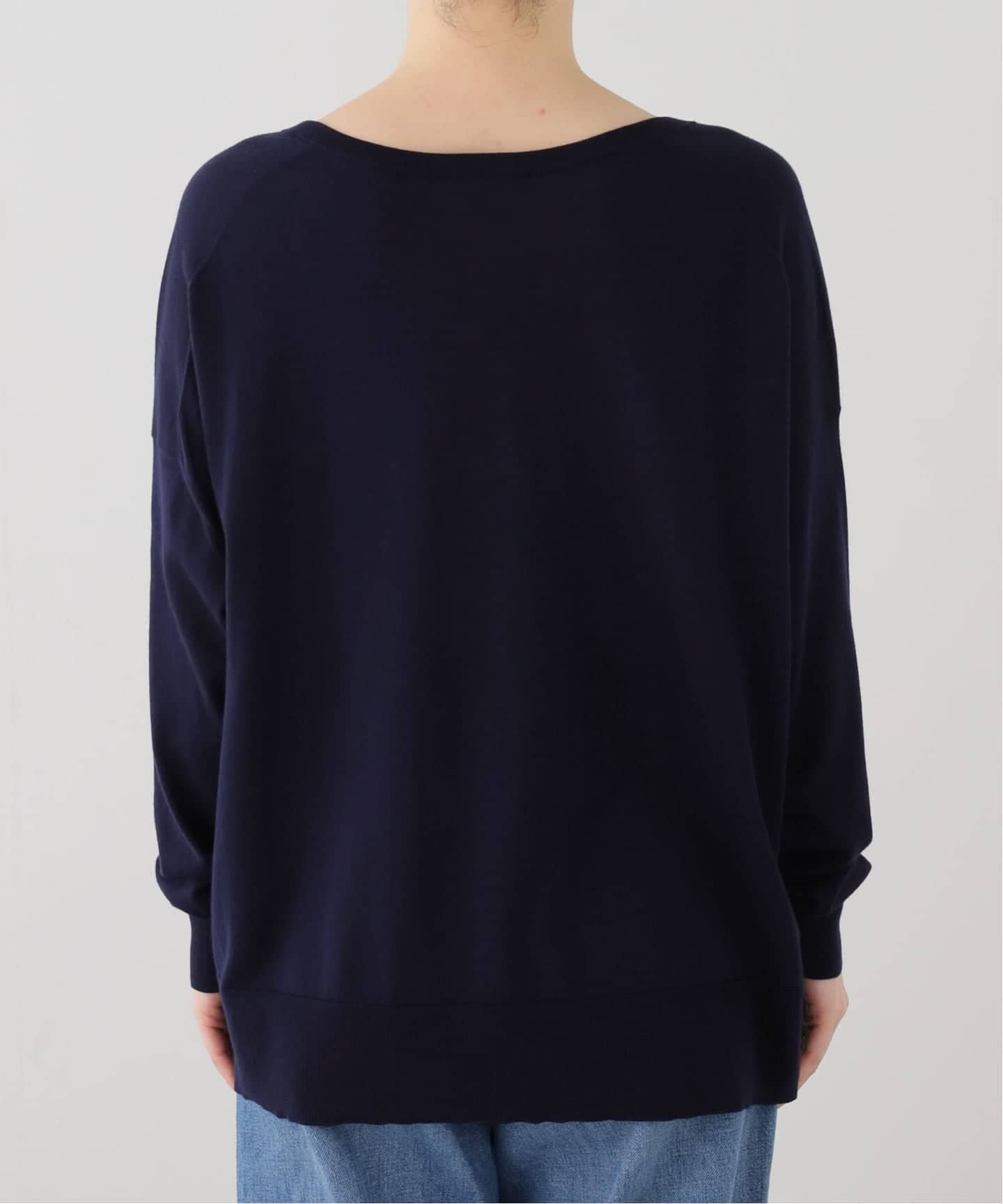 Deuxieme Classe Oversized Vネックセーター ネイビー CASHY OVER Vネック プルオーバー（ニット／セーター）｜Deuxieme